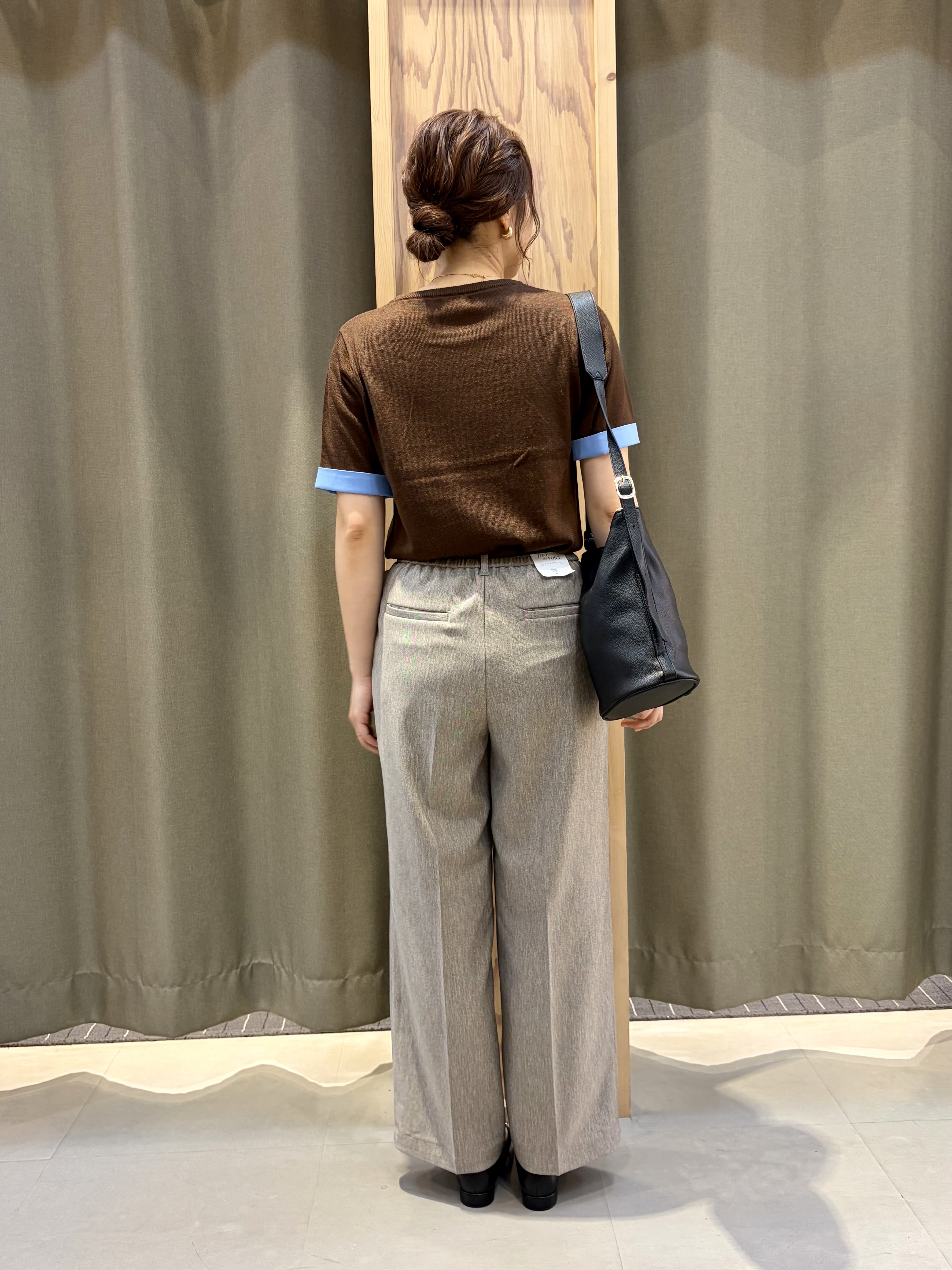 ころさんの「THE SHOP TK｜POLO BCS/アーガイル半袖ニット」を使ったコーディネート