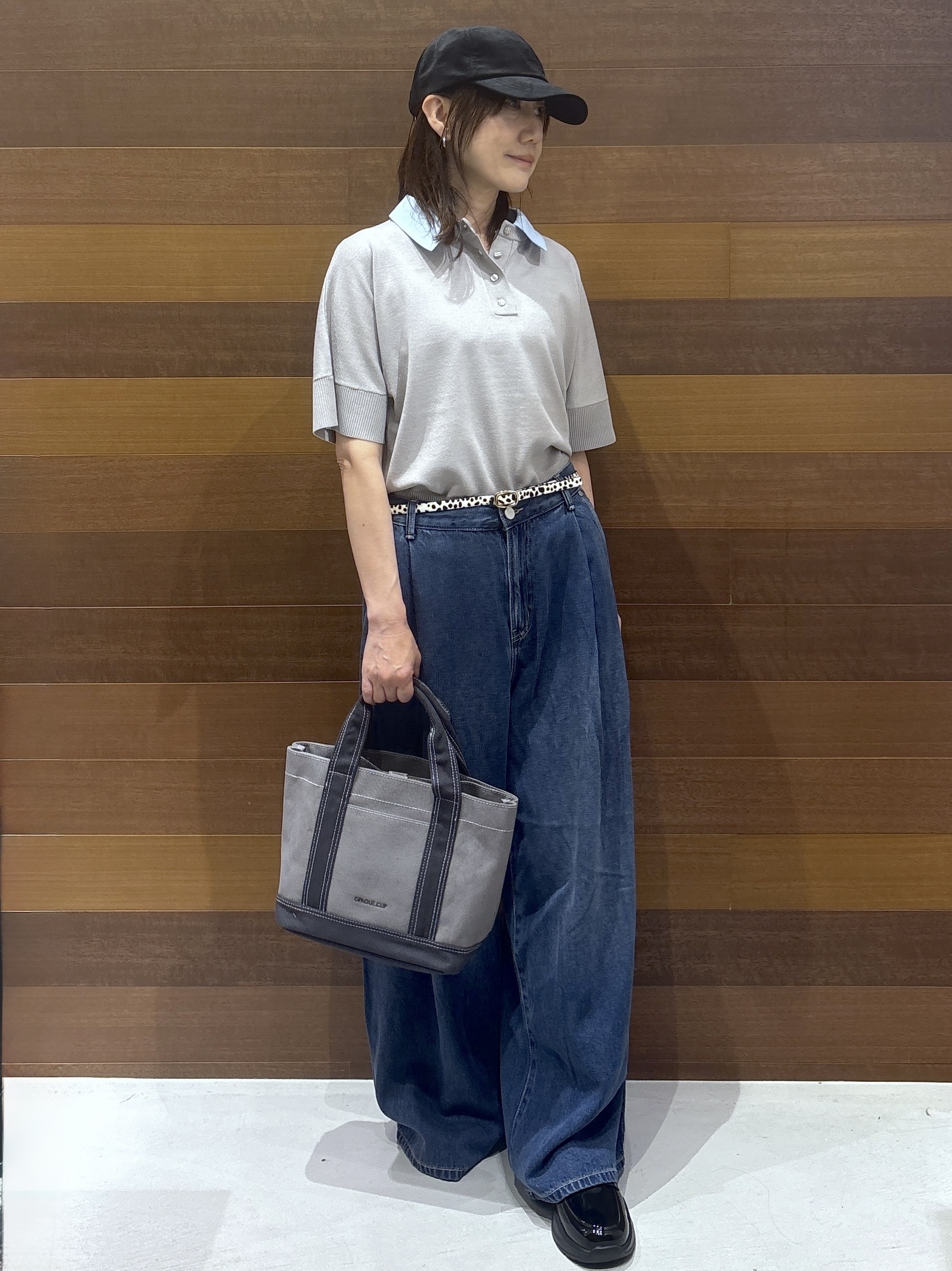 juunさんの「OPAQUE.CLIP｜2WAY衿ドッキングニット《洗濯機OK》」を使ったコーディネート