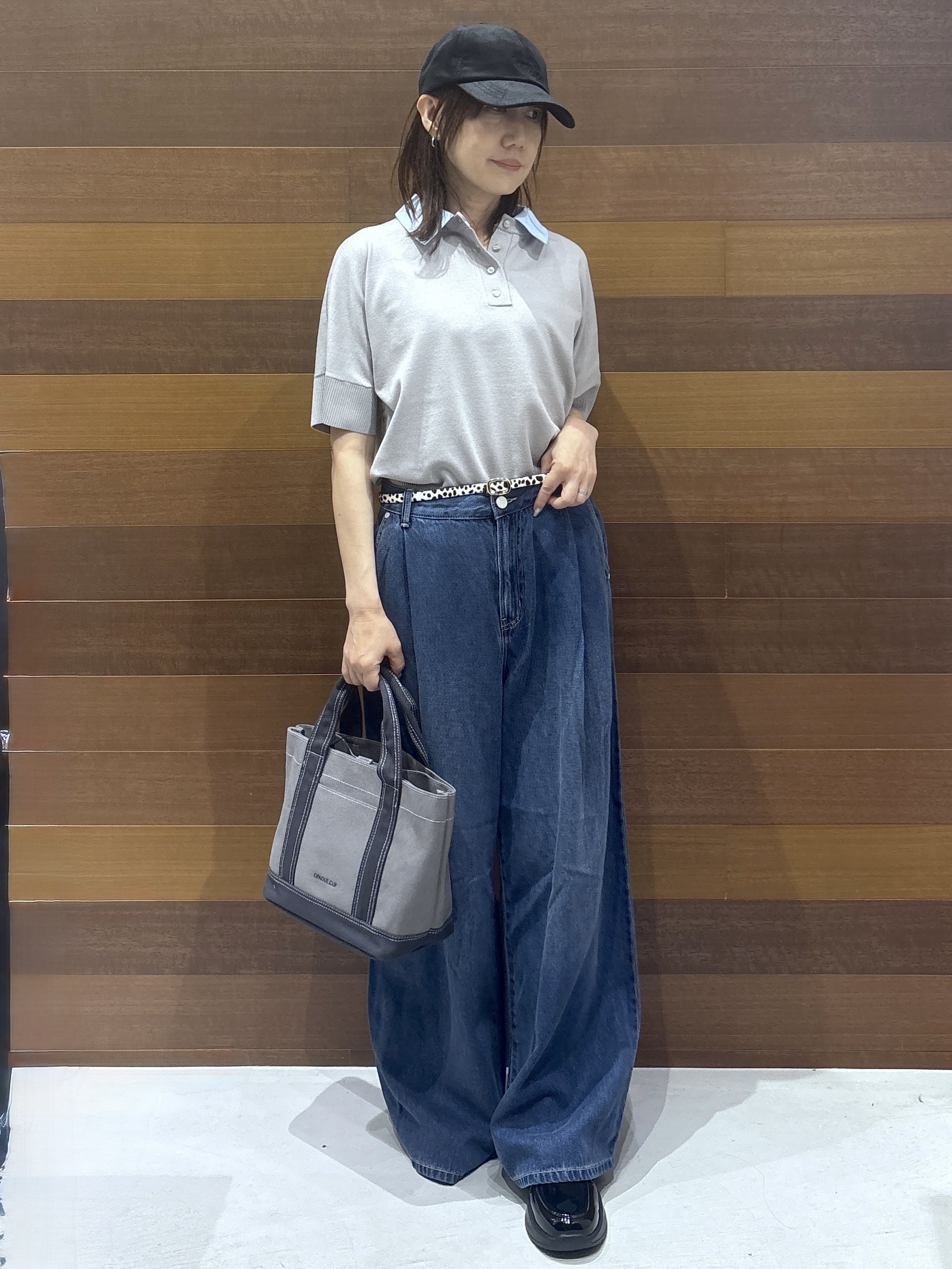 juunさんの「OPAQUE.CLIP｜2WAY衿ドッキングニット《洗濯機OK》」を使ったコーディネート
