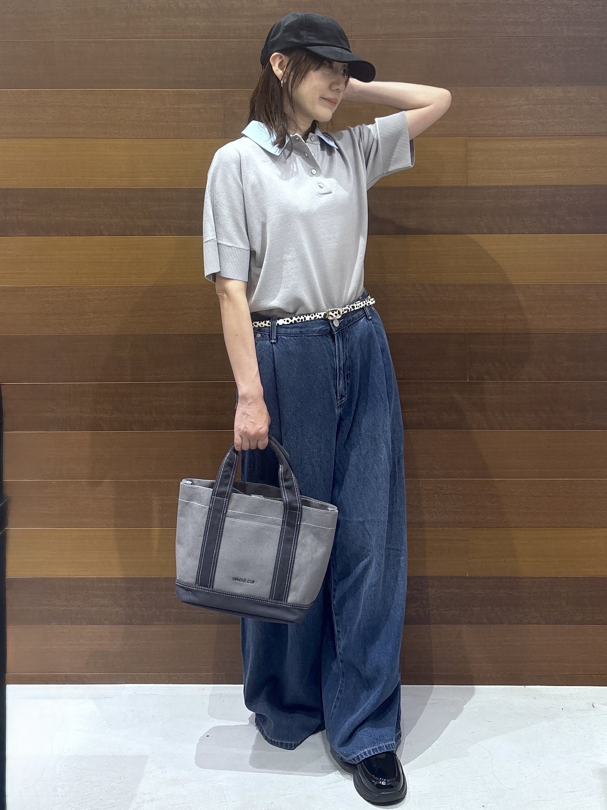 juunさんの「OPAQUE.CLIP｜2WAY衿ドッキングニット《洗濯機OK》」を使ったコーディネート
