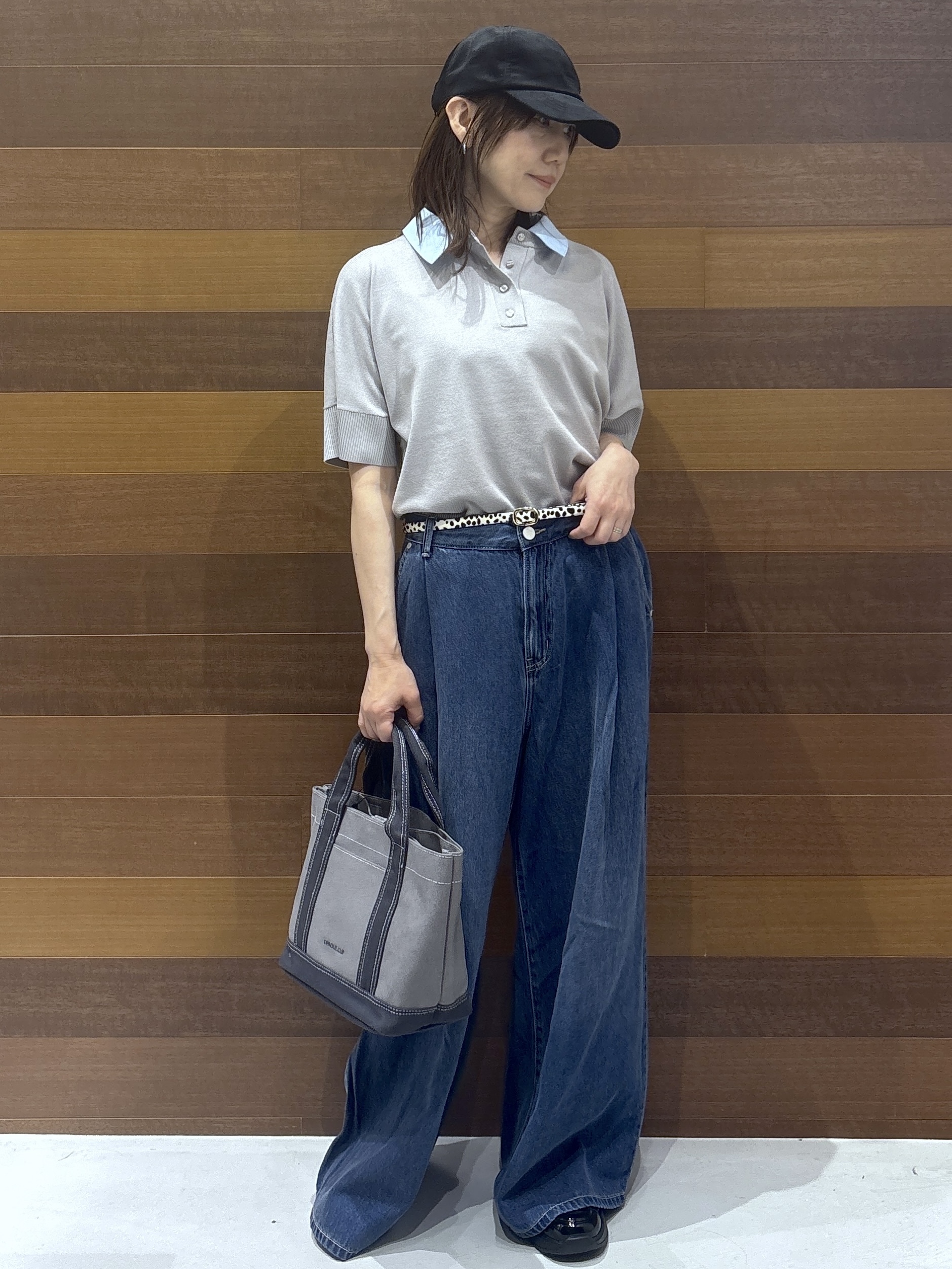 juunさんの「OPAQUE.CLIP｜2WAY衿ドッキングニット《洗濯機OK》」を使ったコーディネート