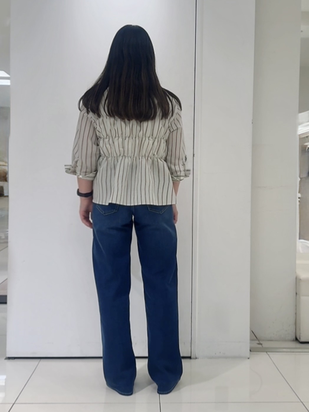 なかじさんの「UNTITLED｜ストライプシャーリングブラウス」を使ったコーディネート