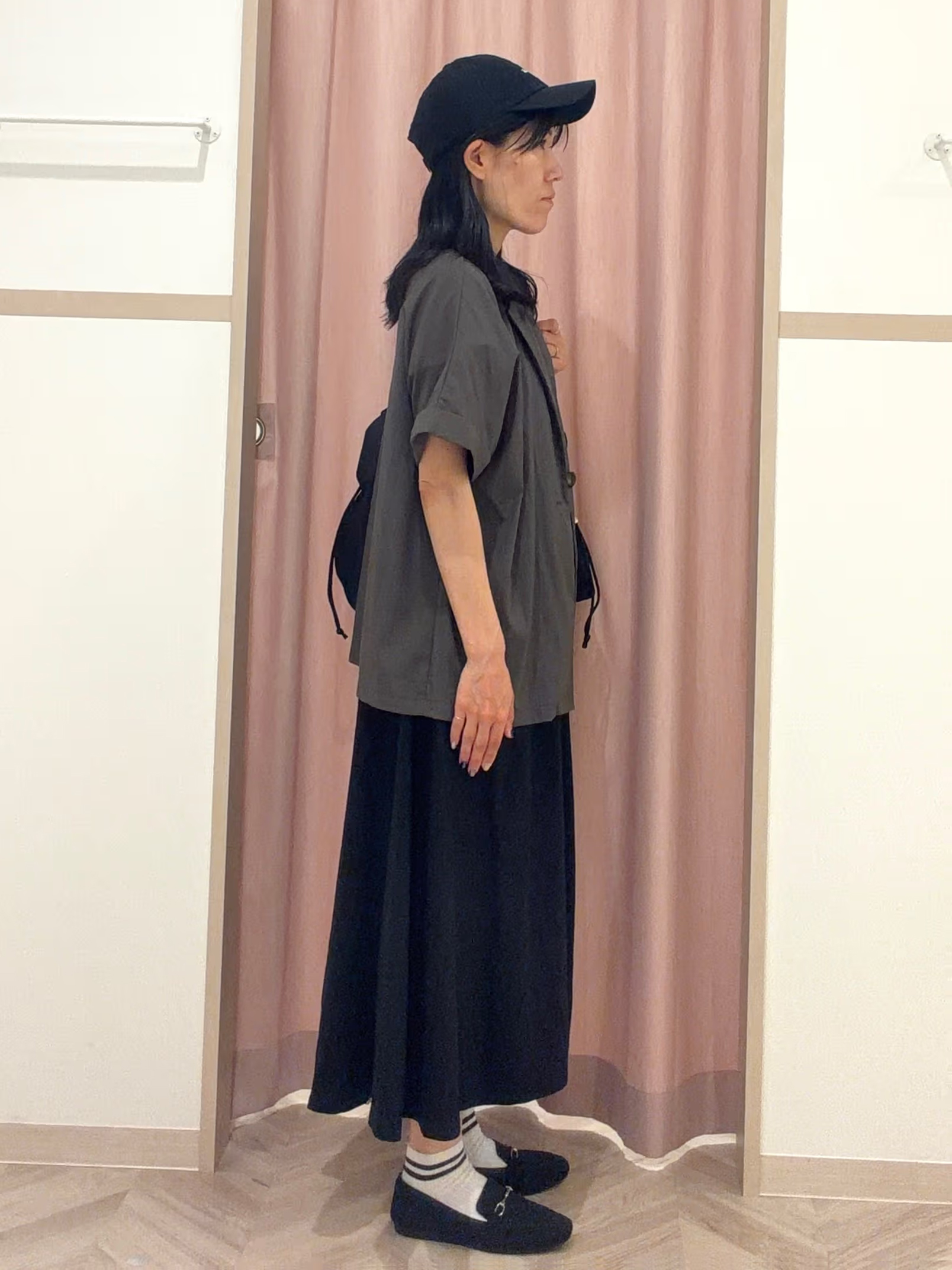 大西直穂さんの「SHOO･LA･RUE｜【高レビュー/洗濯機可/セットアップ可】軽凛(かろりん) 半袖ジャケット」を使ったコーディネート