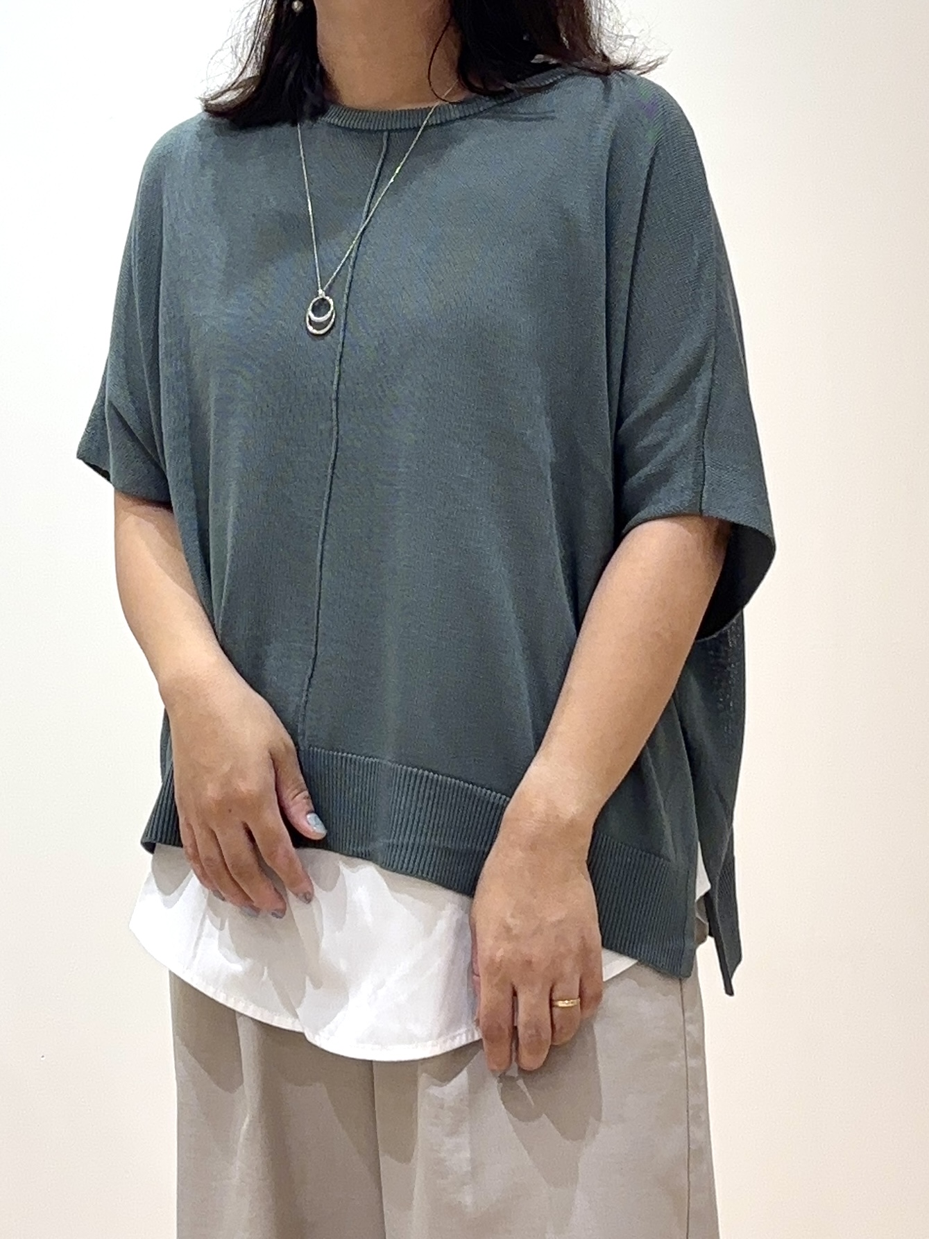 miraiさんの「grove｜【体系カバー◎】ニット&times;インナーシャツタンクSET」を使ったコーディネート