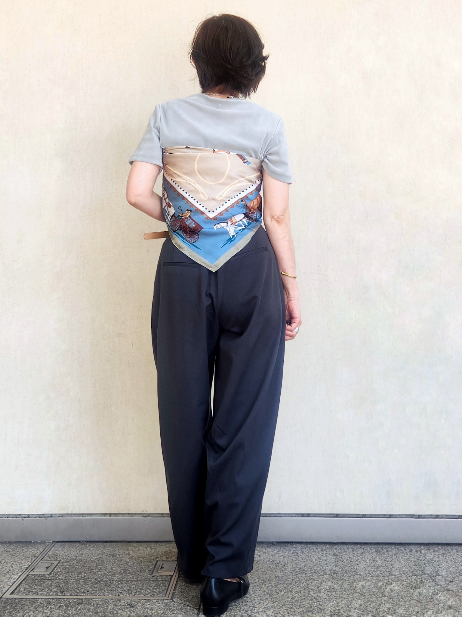 milkyさんの「OPAQUE.CLIP｜【接触冷感／吸水速乾／通気性】リネンライクジャケット《防シワ／洗濯機OK》」を使ったコーディネート