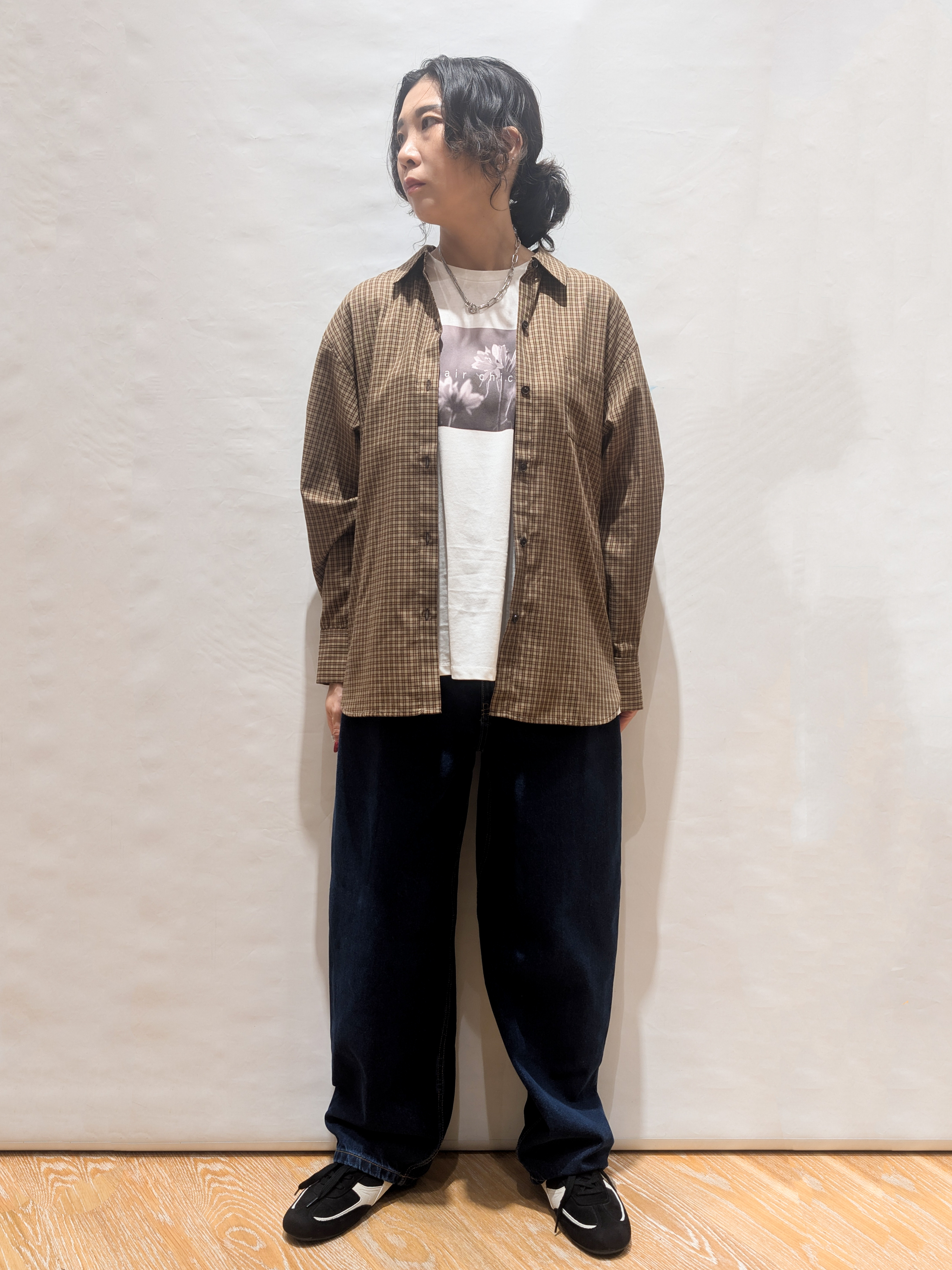 ぽんさんの「OPAQUE.CLIP｜チェック柄シャツ【洗濯機OK】」を使ったコーディネート