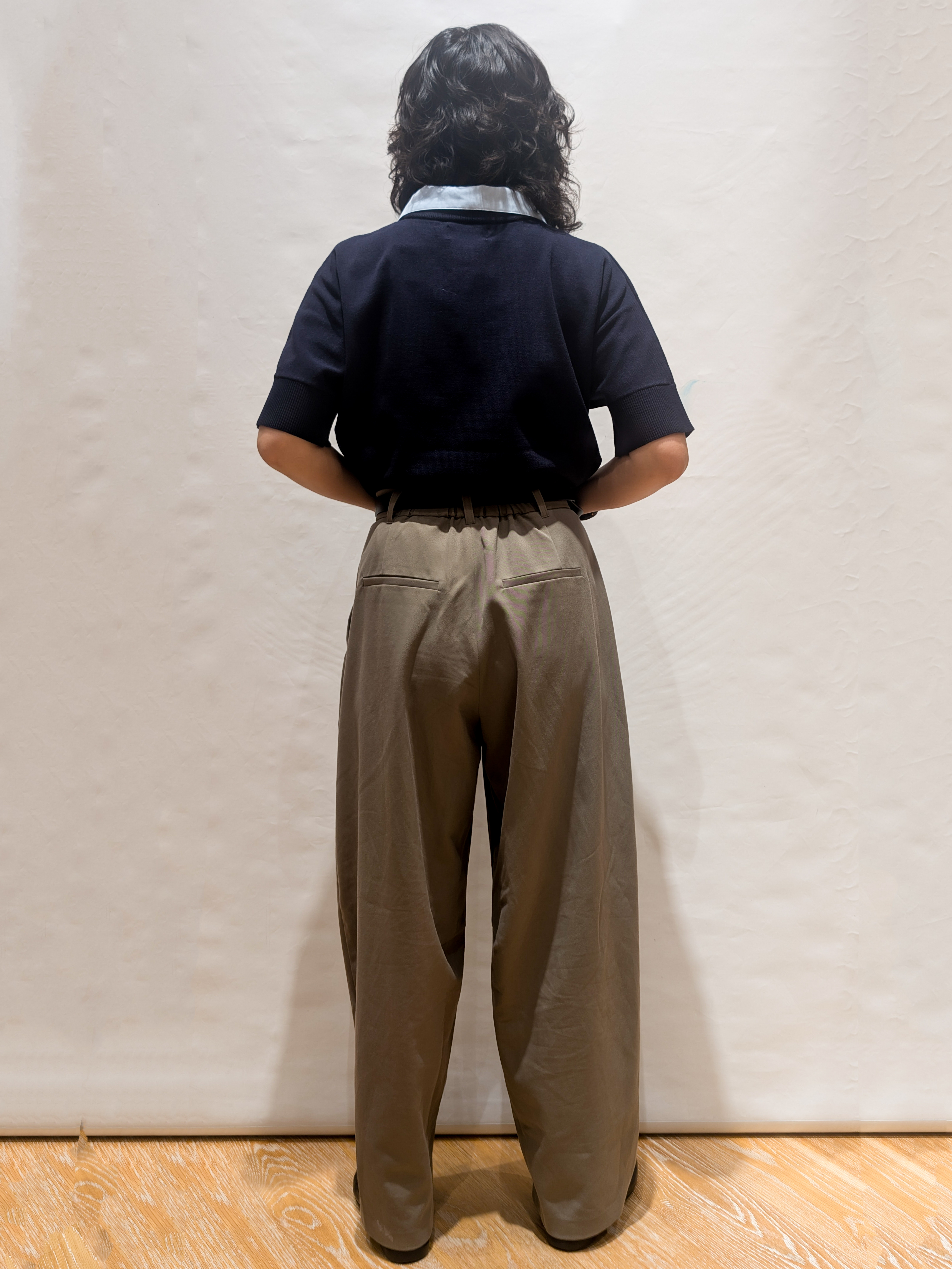 ぽんさんの「OPAQUE.CLIP｜2WAY衿ドッキングニット《洗濯機OK》」を使ったコーディネート