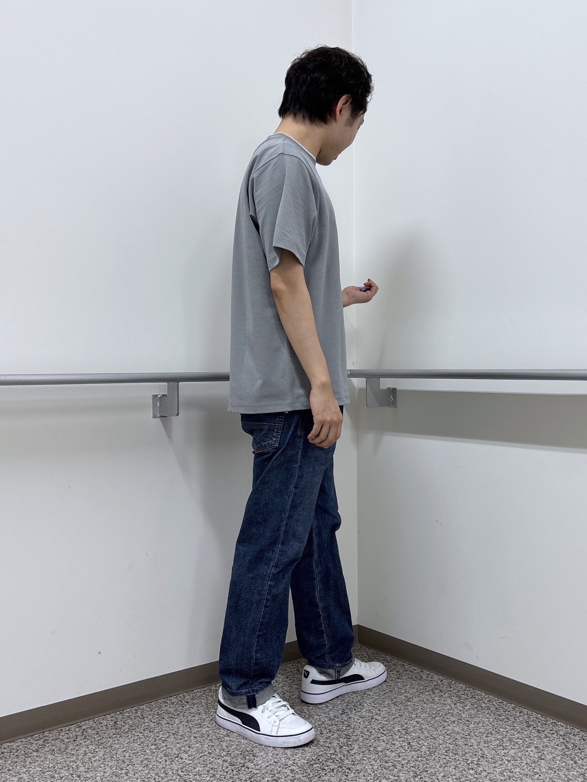 KEIさんの「TAKEO KIKUCHI｜【汗染み軽減/接触冷感】フェイクレイヤード ワンポイント刺繍Ｔシャツ」を使ったコーディネート