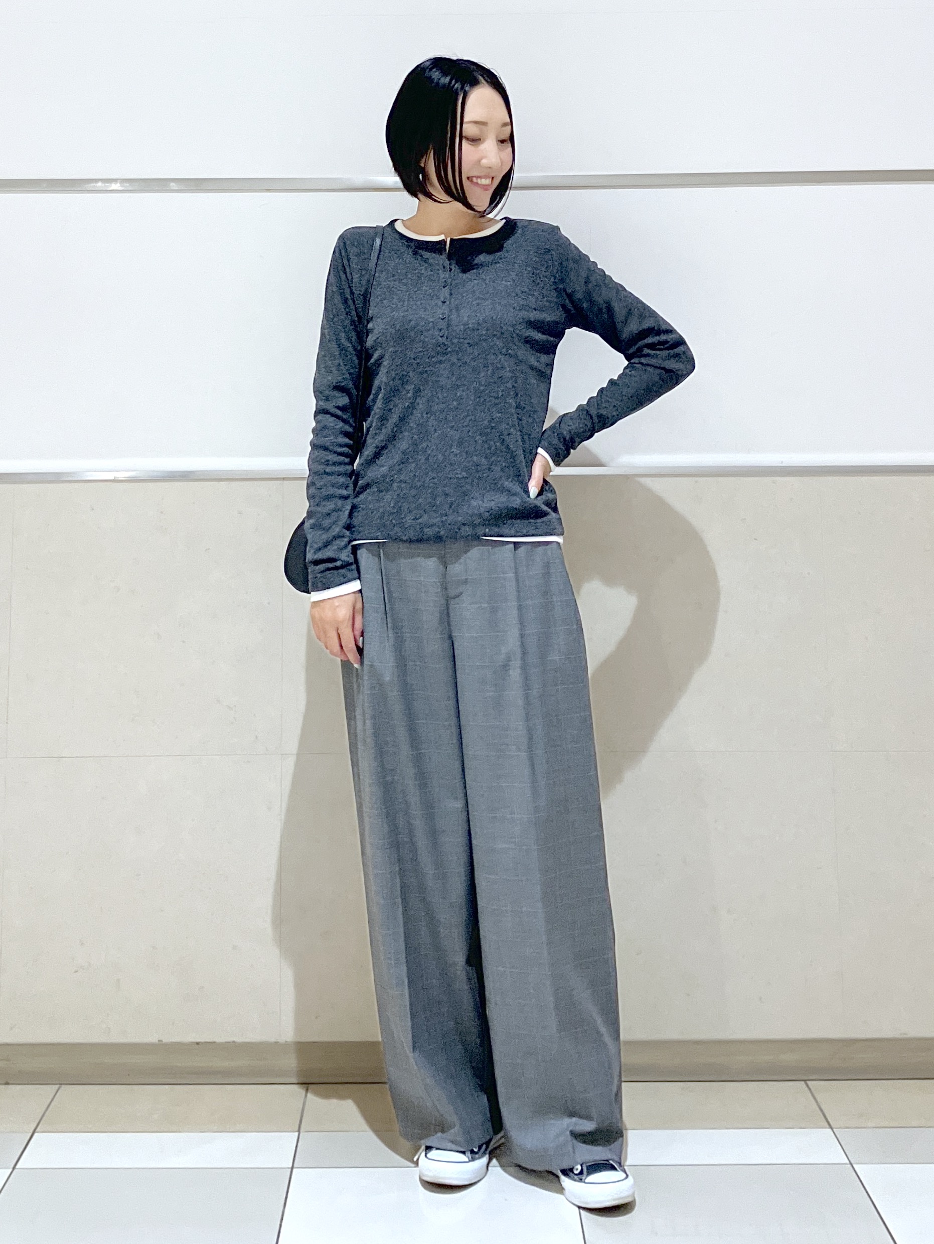 eriko さんの「Dessin｜シアーテレコヘンリーネックプルオーバー」を使ったコーディネート