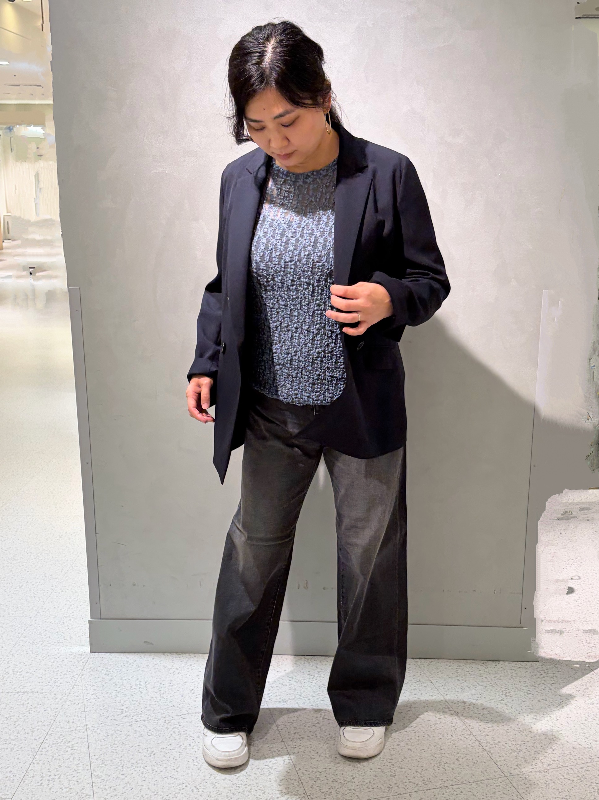 なおさんの「UNTITLED｜【新色追加/セットアップ可】エアリー ダブルブレストジャケット」を使ったコーディネート