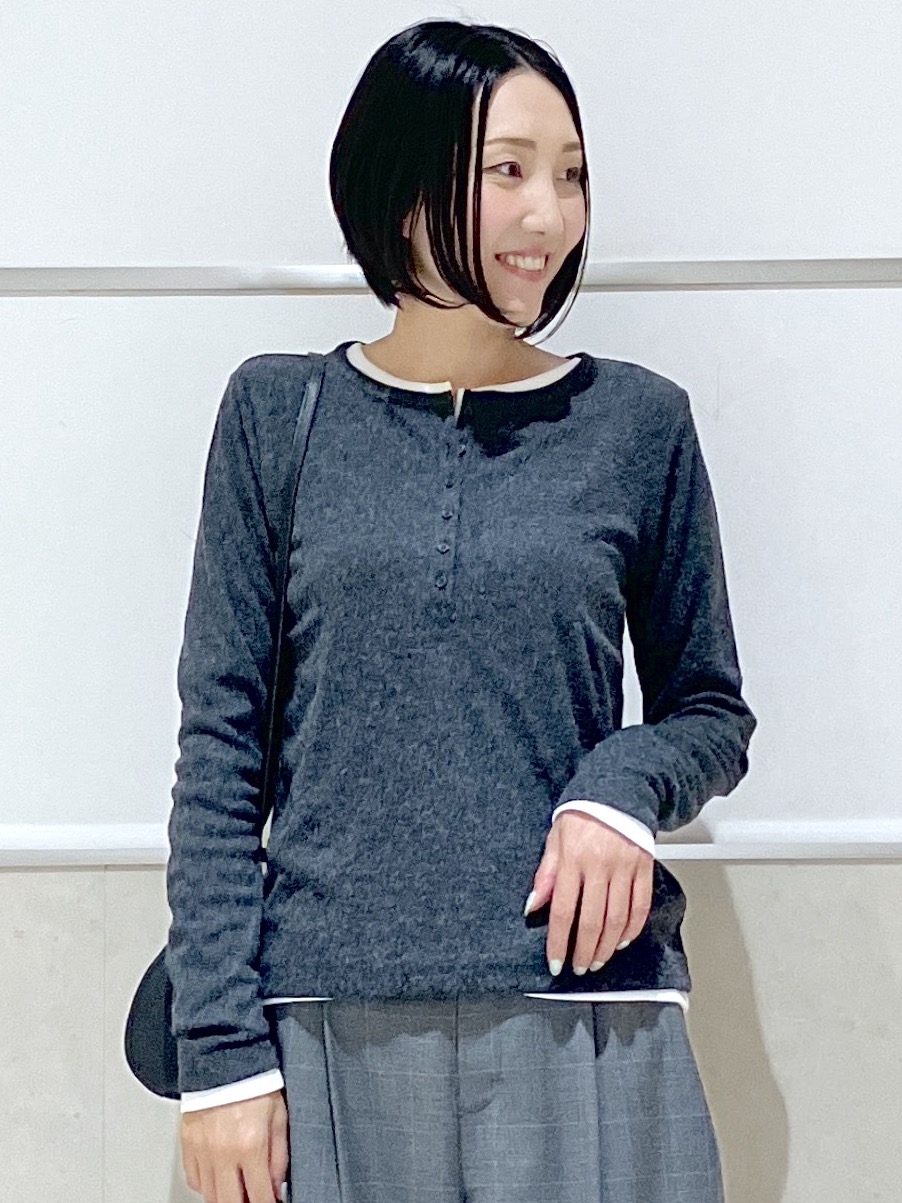 eriko さんの「Dessin｜シアーテレコヘンリーネックプルオーバー」を使ったコーディネート