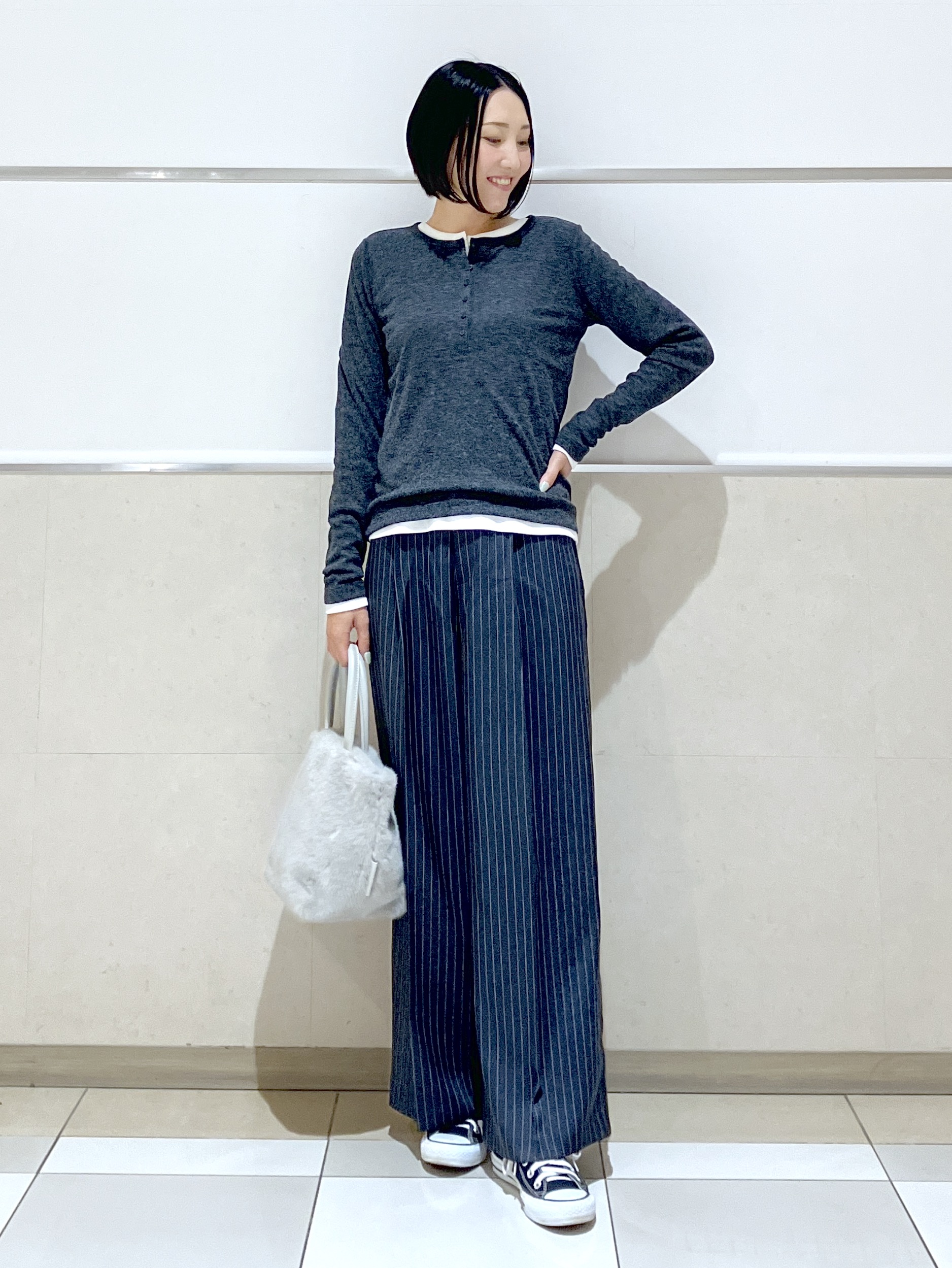 eriko さんの「Dessin｜シアーテレコヘンリーネックプルオーバー」を使ったコーディネート