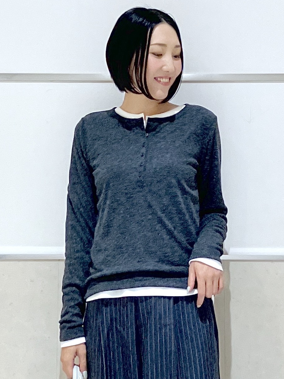 eriko さんの「Dessin｜シアーテレコヘンリーネックプルオーバー」を使ったコーディネート