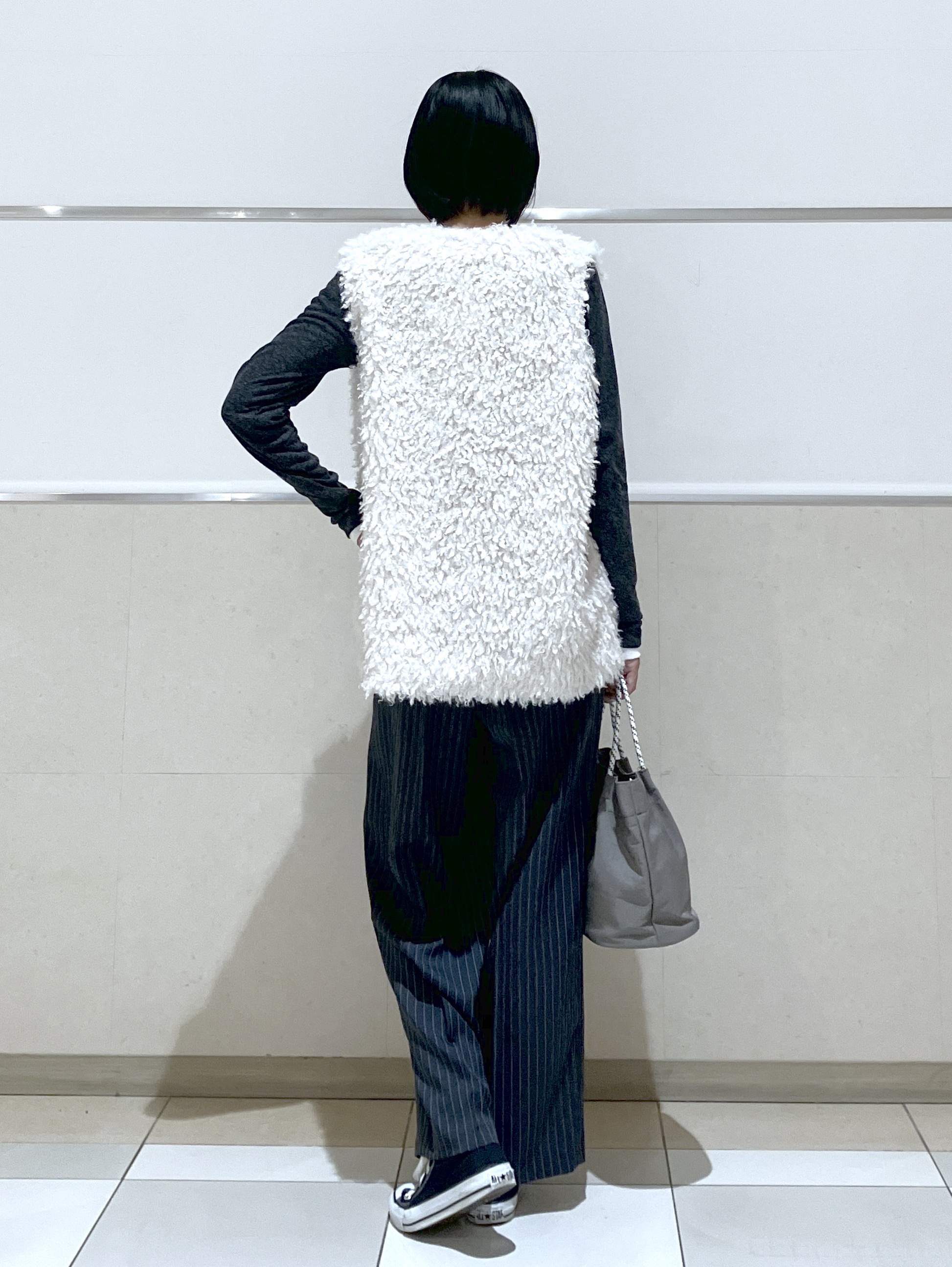 eriko さんの「Dessin｜【洗濯機OK/秋インナー】シアーテレコヘンリーネックプルオーバー」を使ったコーディネート