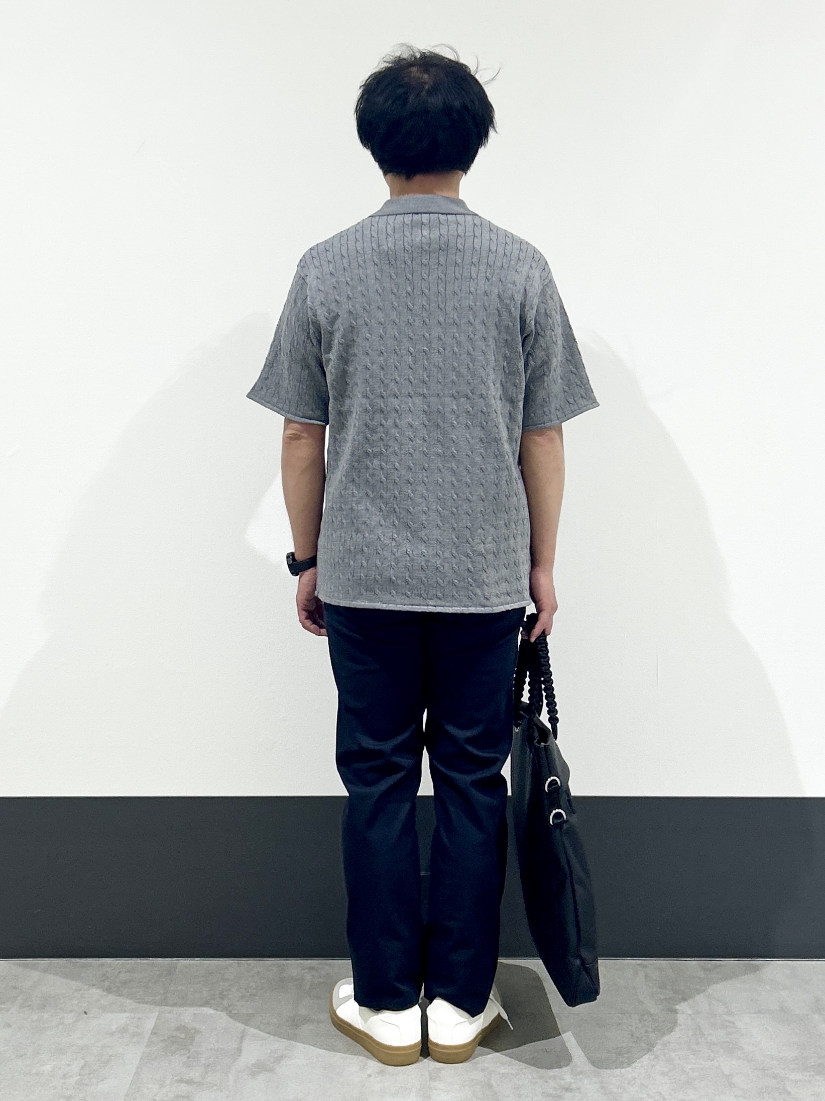 KENJI Iさんの「THE SHOP TK｜POLO BCS/ケーブルニットポロ」を使ったコーディネート
