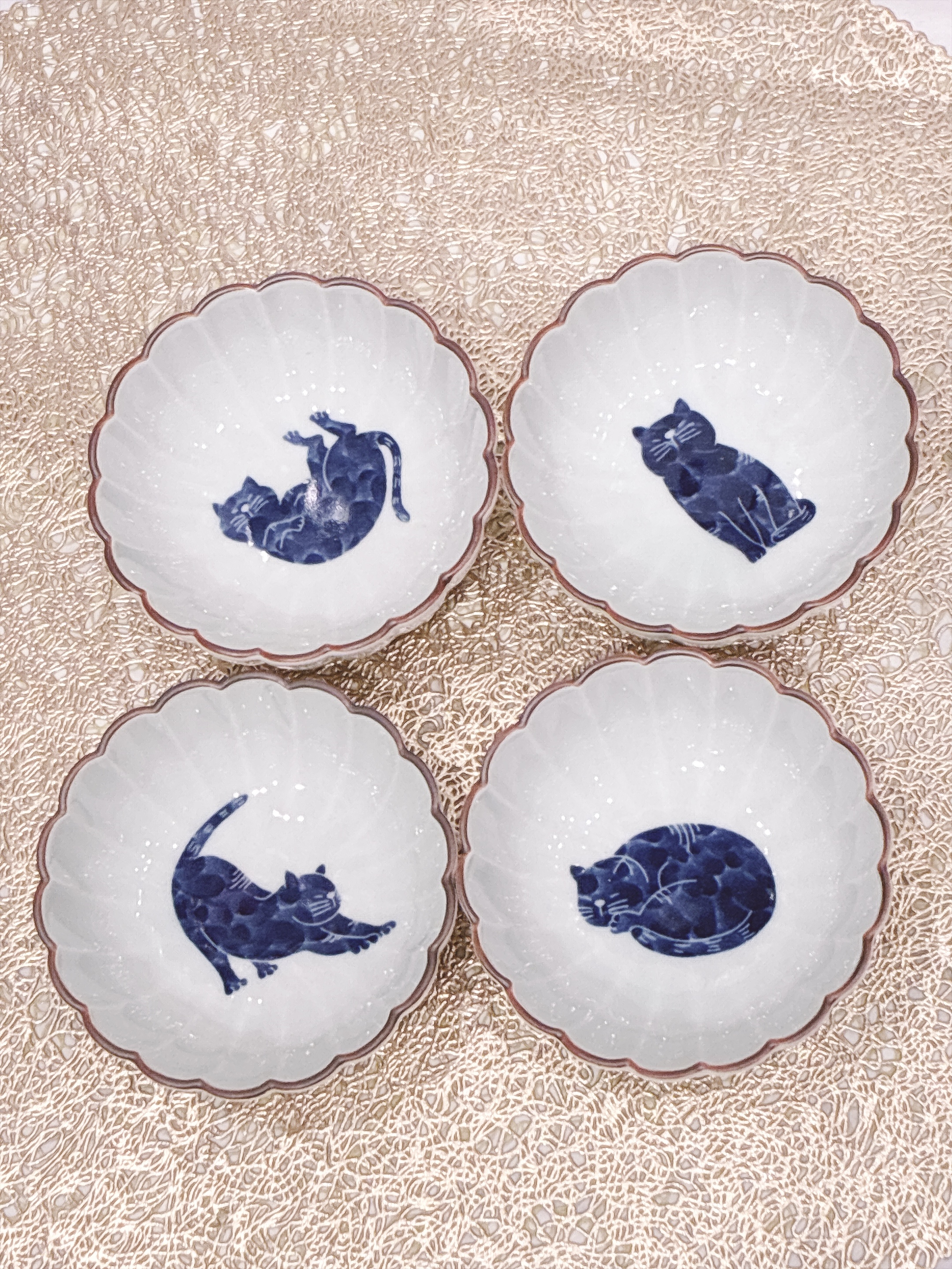 rieさんの「212 KITCHEN STORE｜呉須猫 菊割3.5寸皿 我慢」を使ったコーディネート