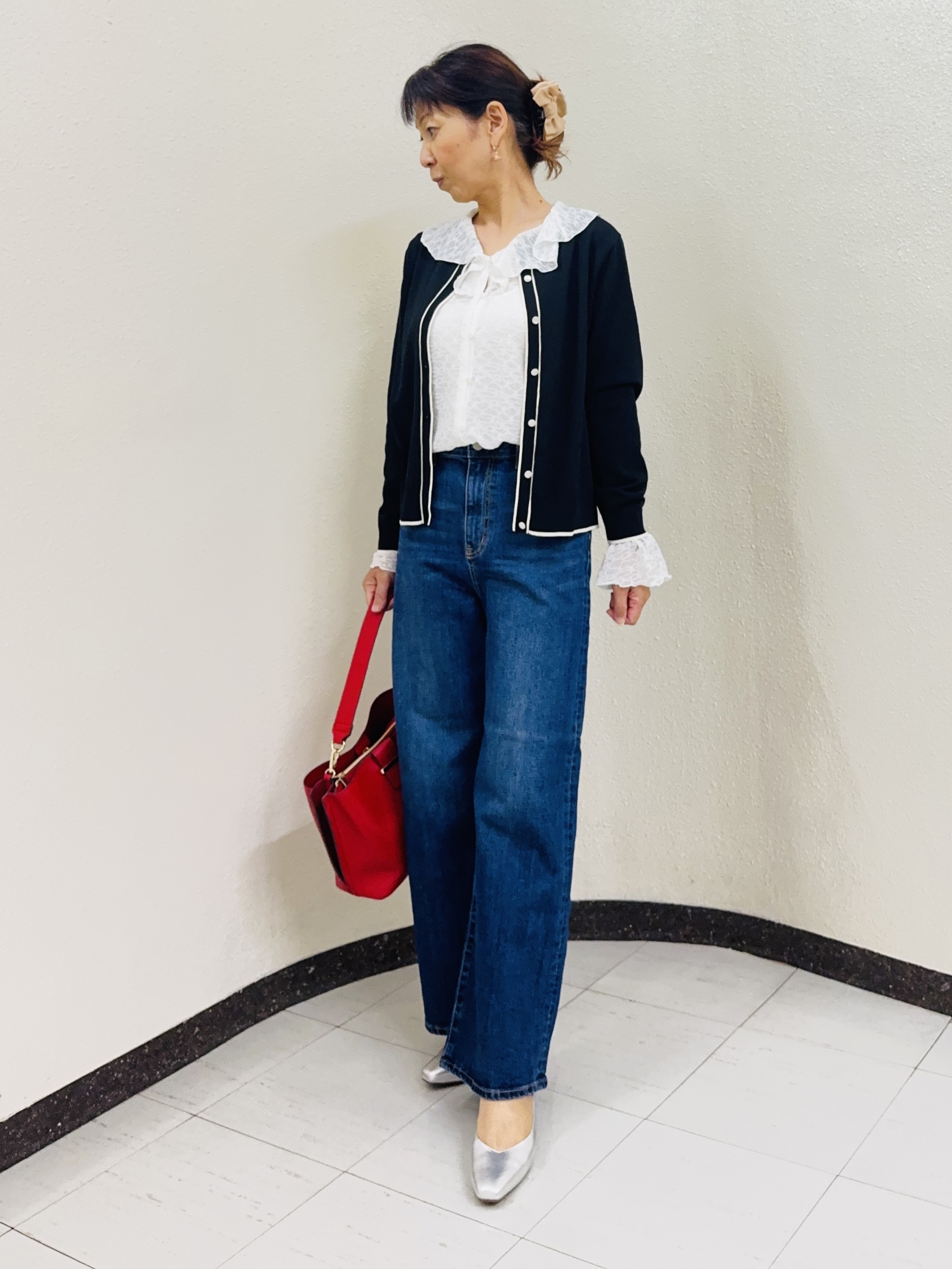 ⭐︎Eimi⭐︎さんの「Reflect｜【洗える】フリルレースブラウス」を使ったコーディネート