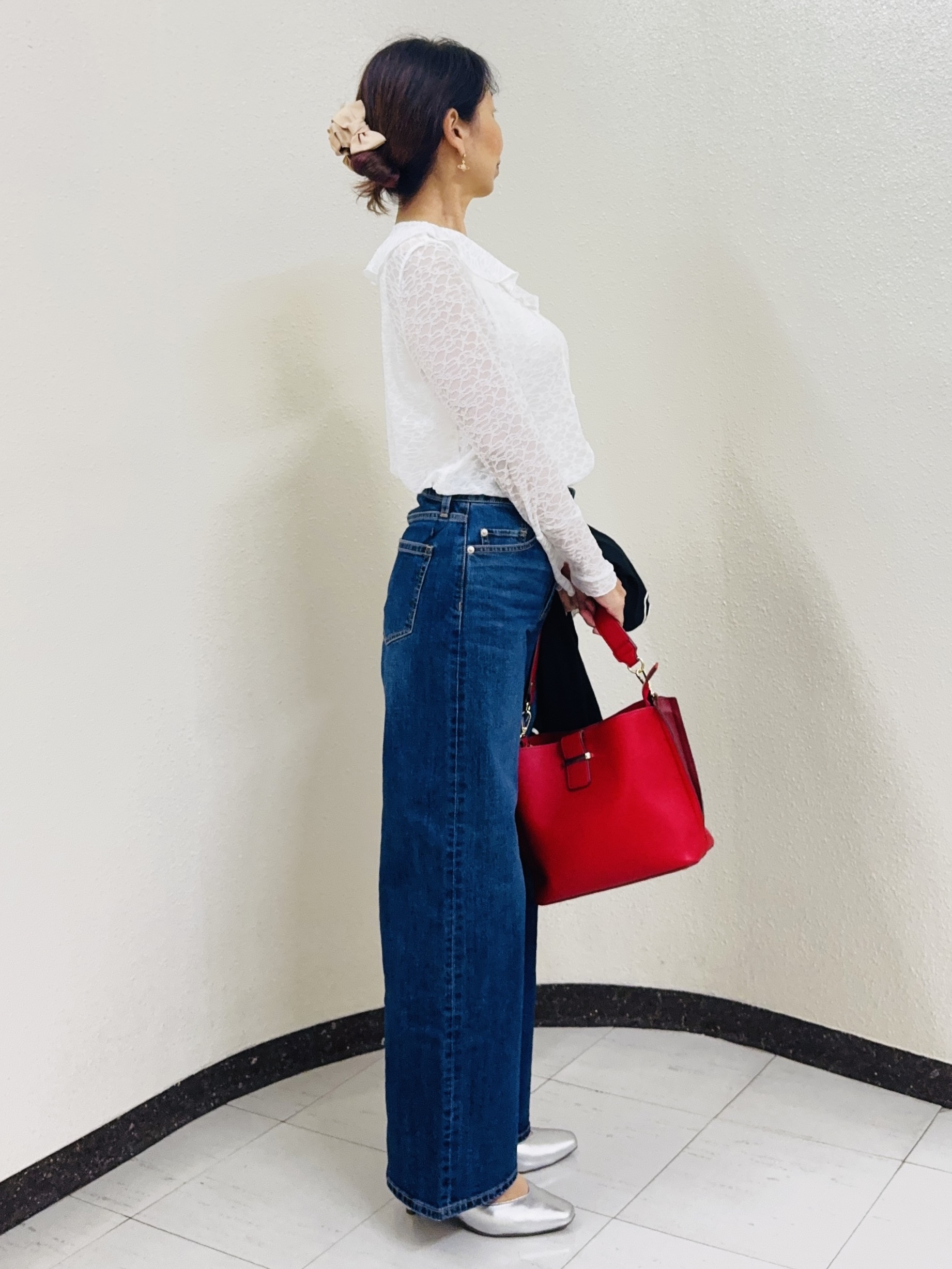⭐︎Eimi⭐︎さんの「Reflect｜【洗える】フリルレースブラウス」を使ったコーディネート
