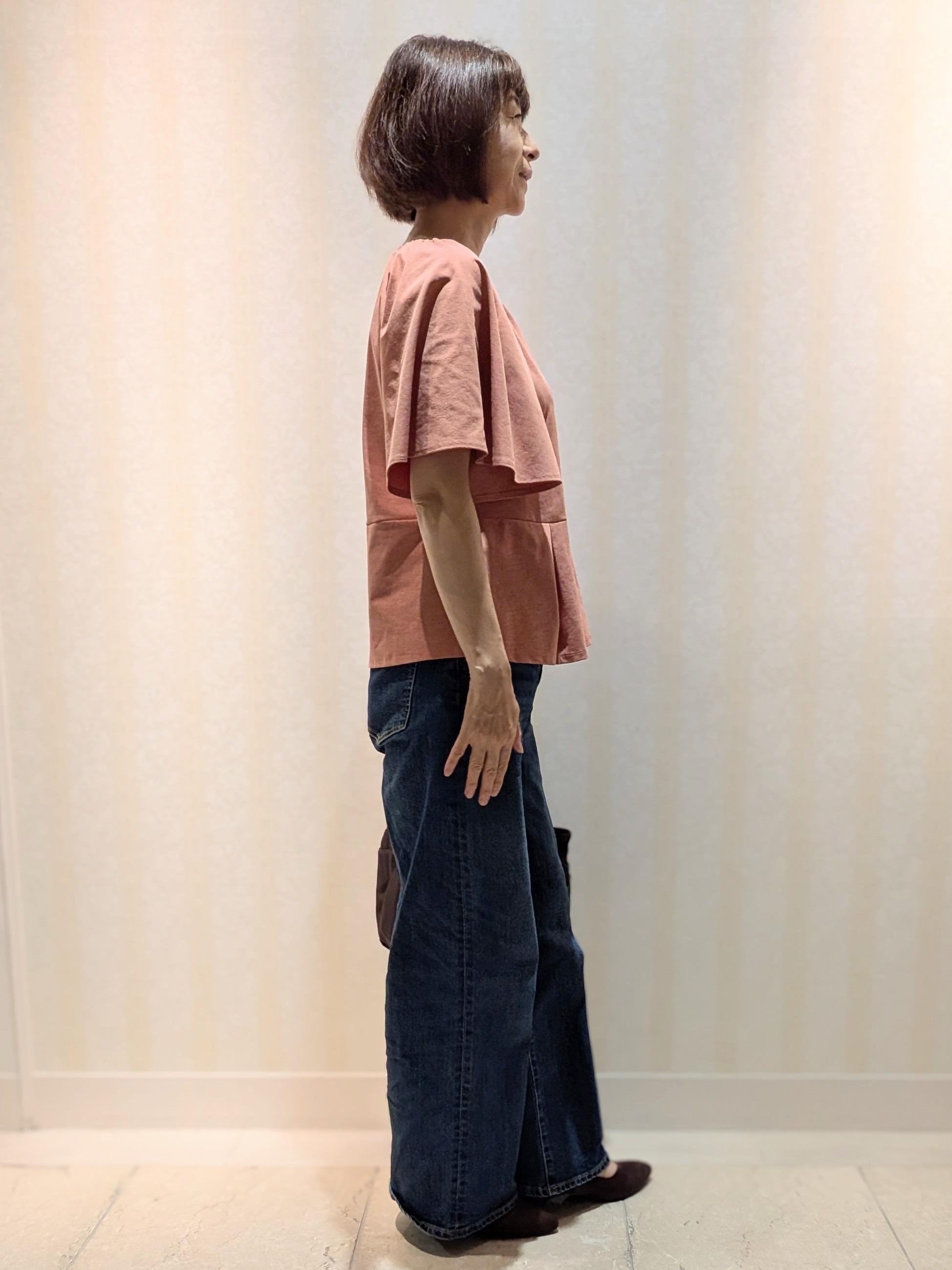 Ariさんの「Reflect｜【UVカット／接触冷感／吸水速乾】フレアスリーブペプラムカットソー」を使ったコーディネート