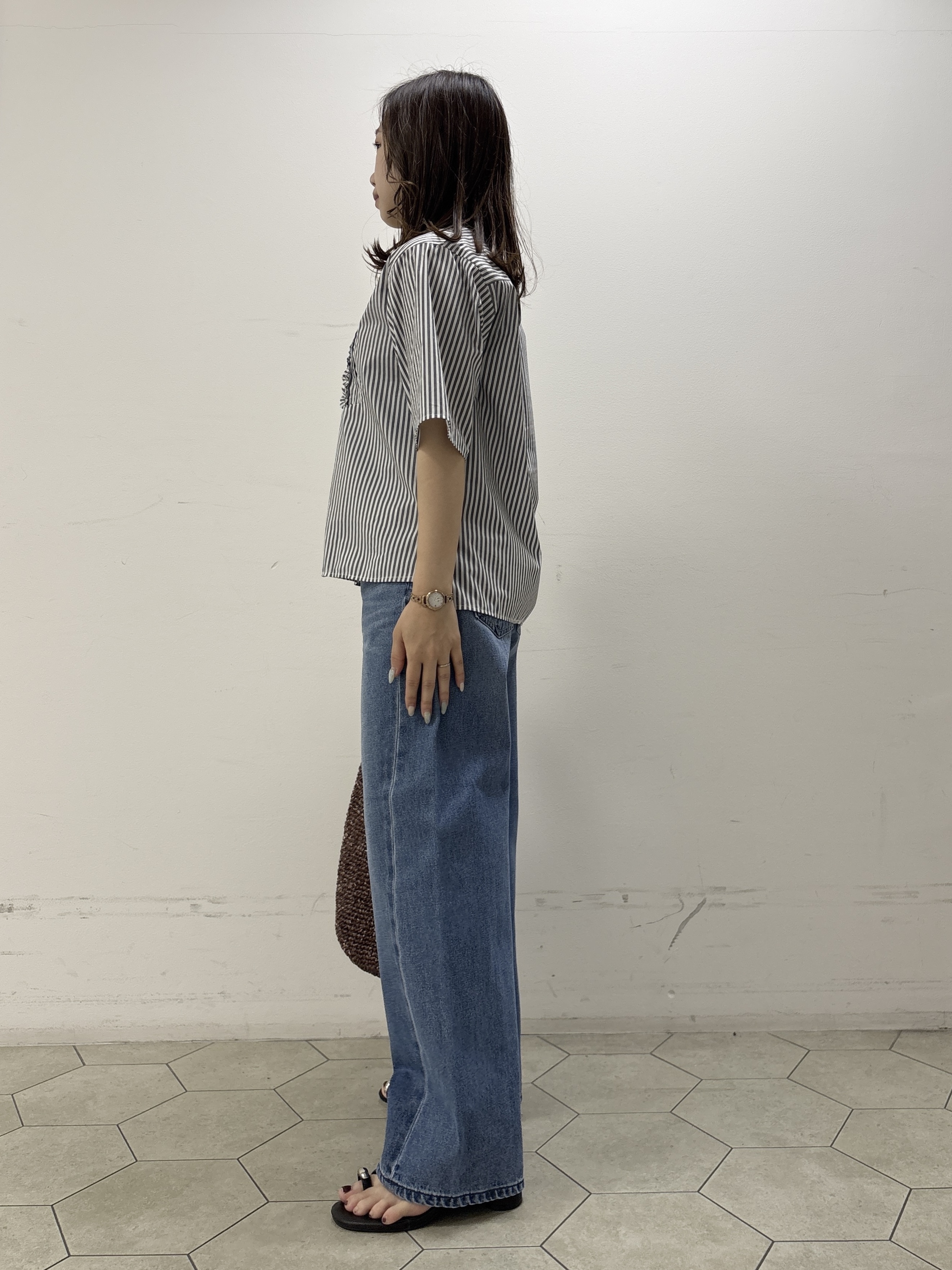 kahoさんの「INDIVI｜【新作登場！】カーブシルエットデニム」を使ったコーディネート