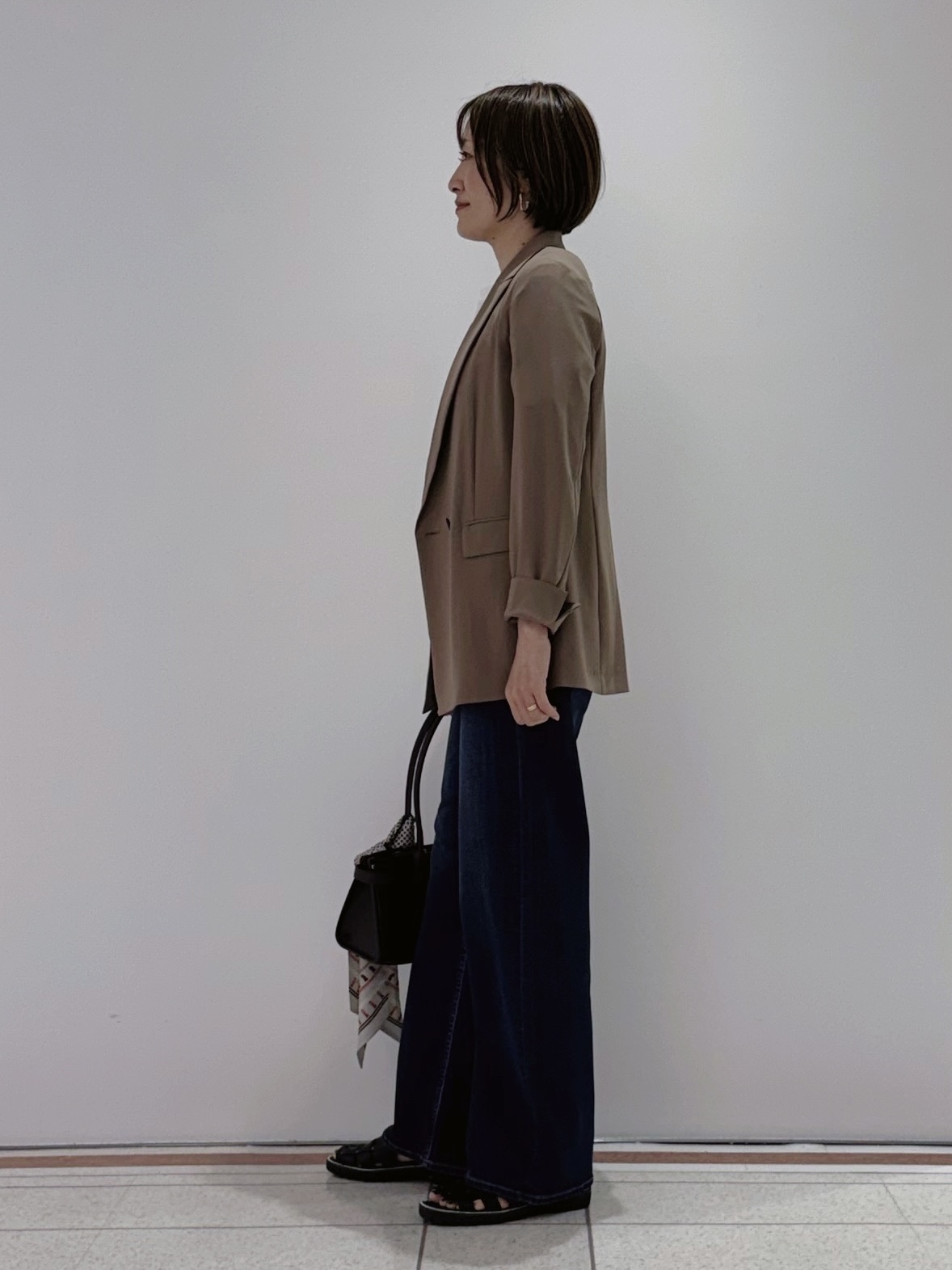 mikaさんの「INDIVI｜【接触冷感/UVケア/着る日傘】ダブルジャケット」を使ったコーディネート