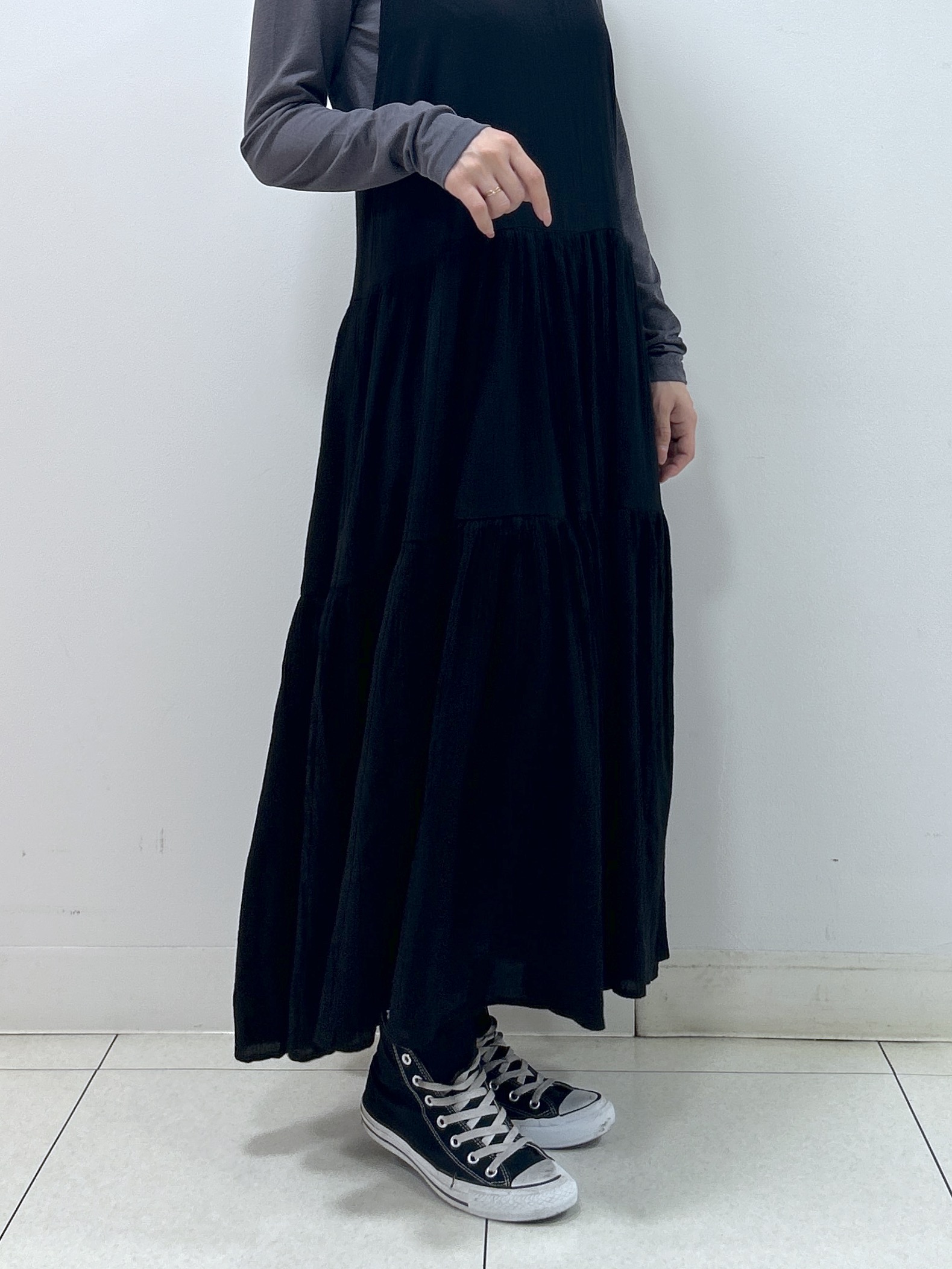 Kaiさんの「Dessin｜クルーネックシアーロングTシャツ」を使ったコーディネート