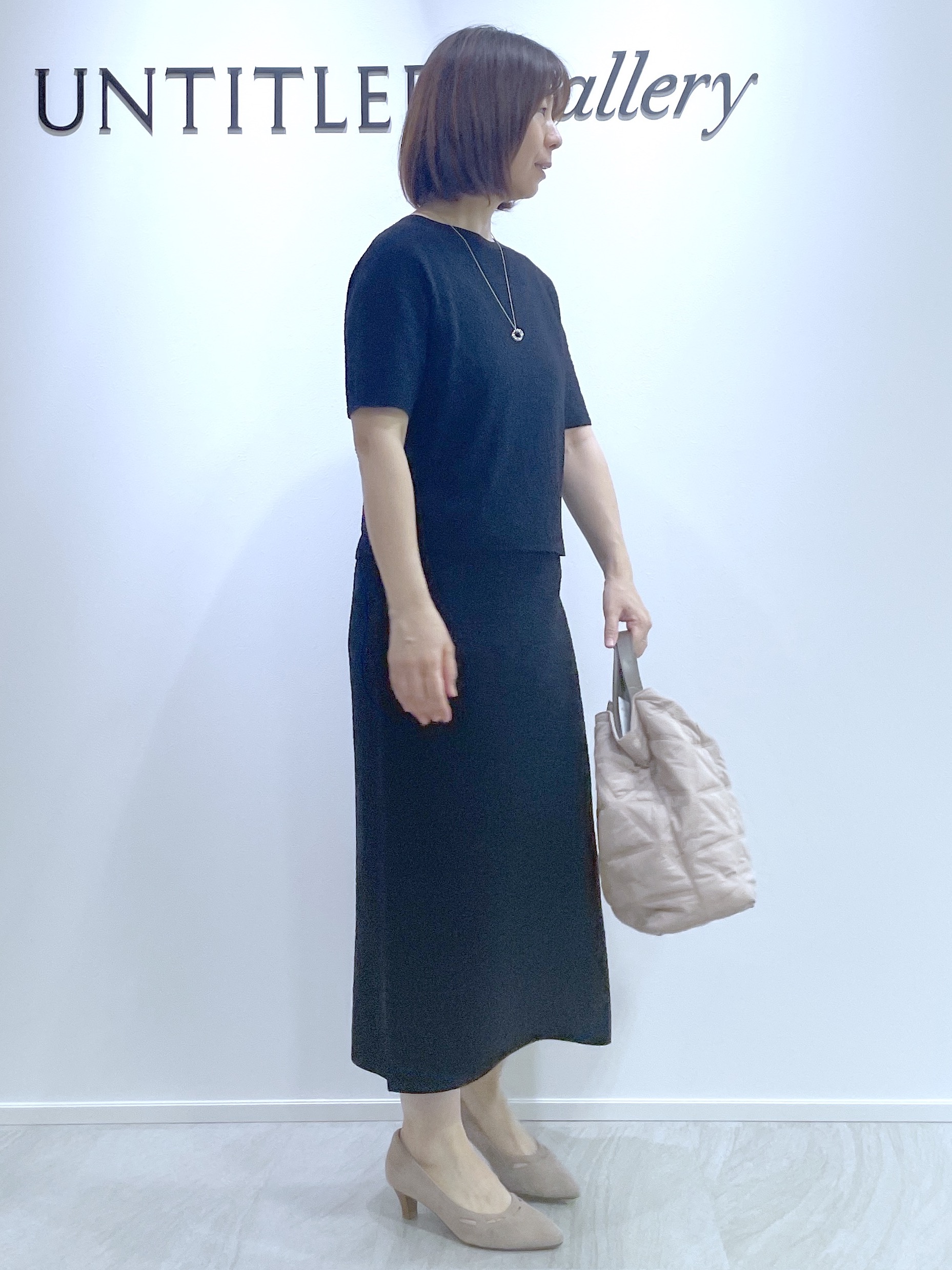 hanaさんの「UNTITLED｜【セットアップ可/ストレッチ性】ドライタッチニットプルオーバー」を使ったコーディネート