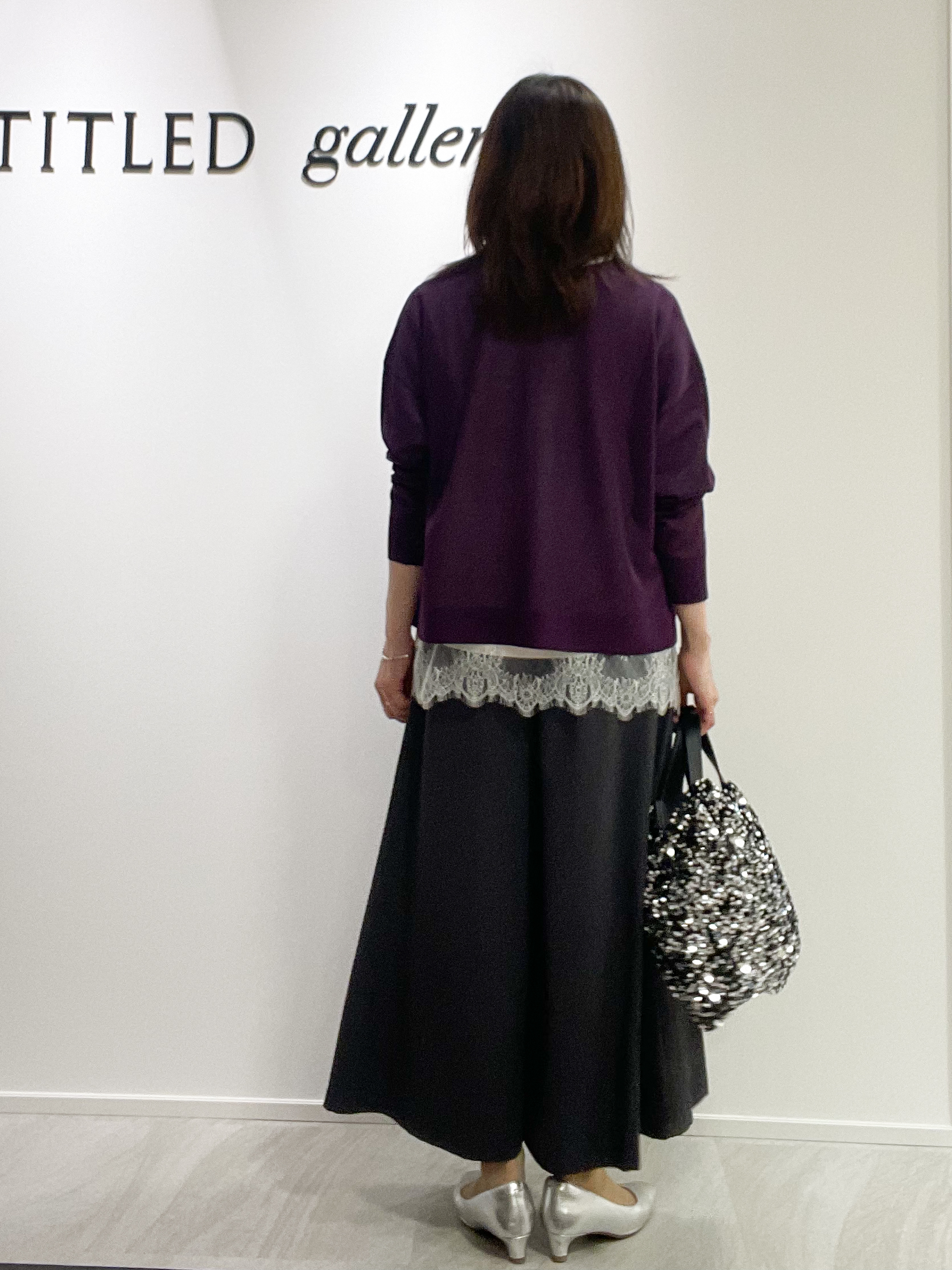 めいさんの「UNTITLED｜【アンサンブル可/秋羽織り/シアー】前後2WAYカーディガン」を使ったコーディネート