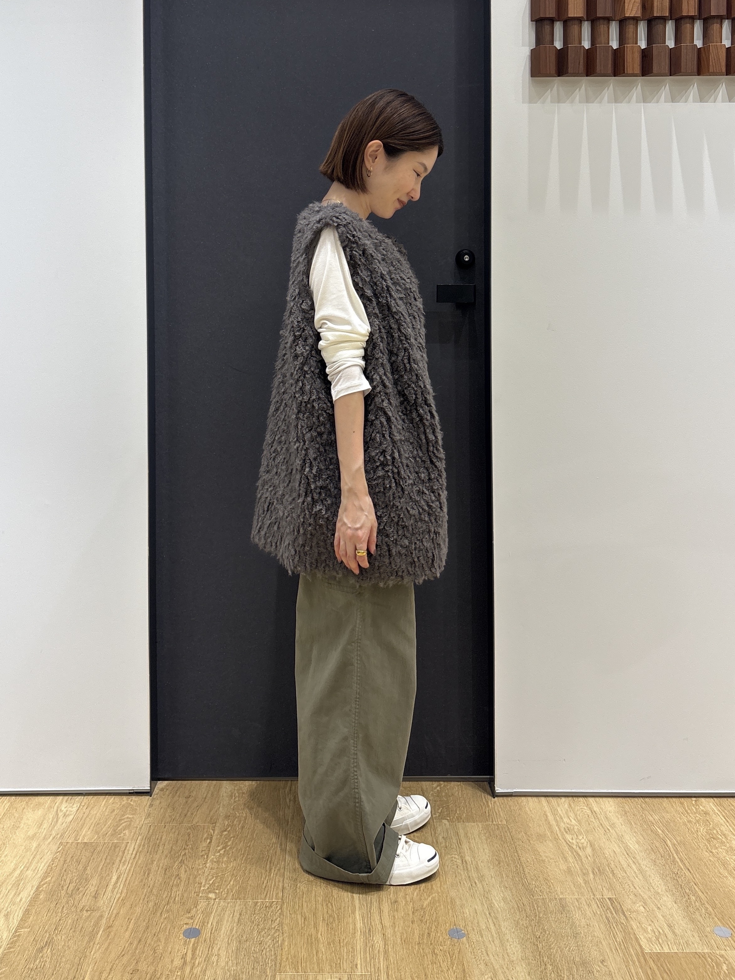 risaさんの「Dessin｜フェイクファージレ」を使ったコーディネート