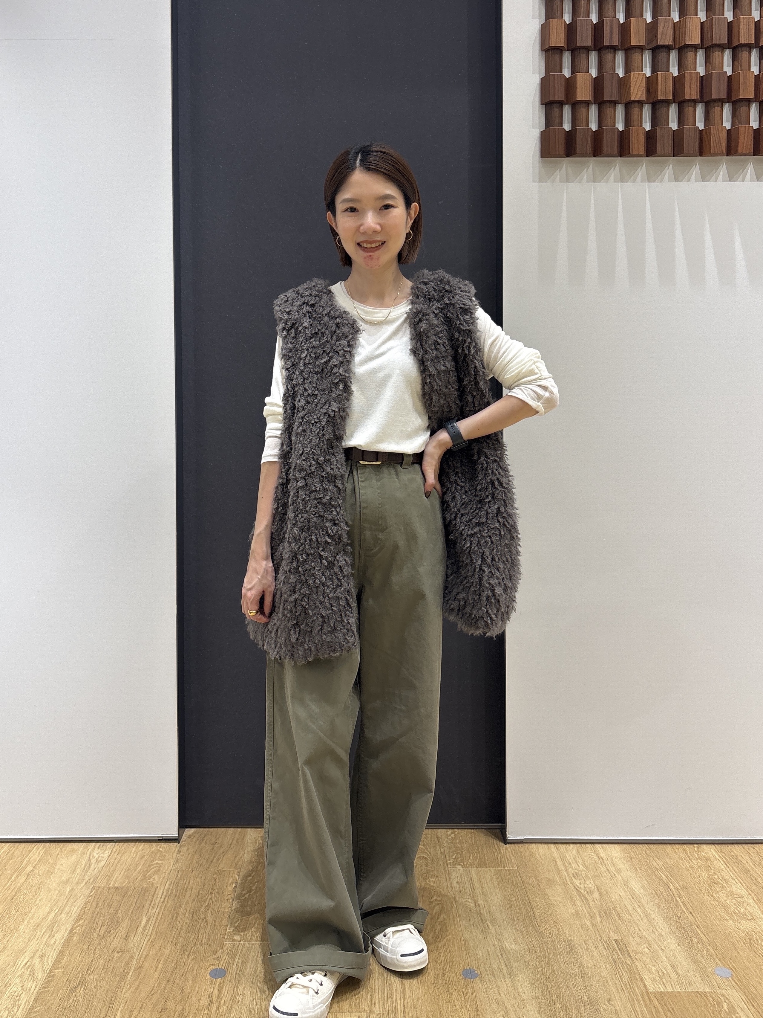 risaさんの「Dessin｜フェイクファージレ」を使ったコーディネート