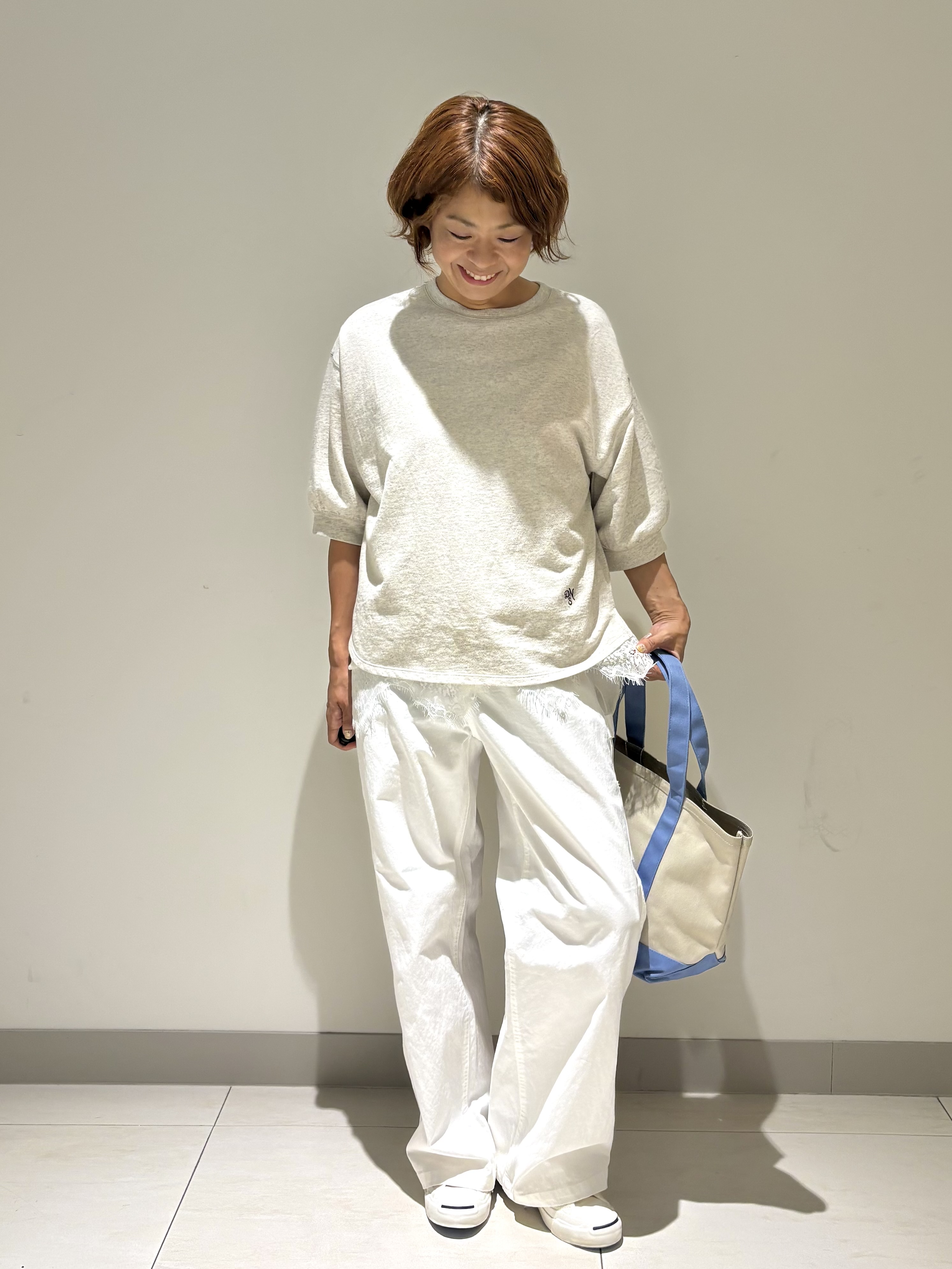 Haruさんの「Dessin｜バックヘンリーカットソー5分袖」を使ったコーディネート