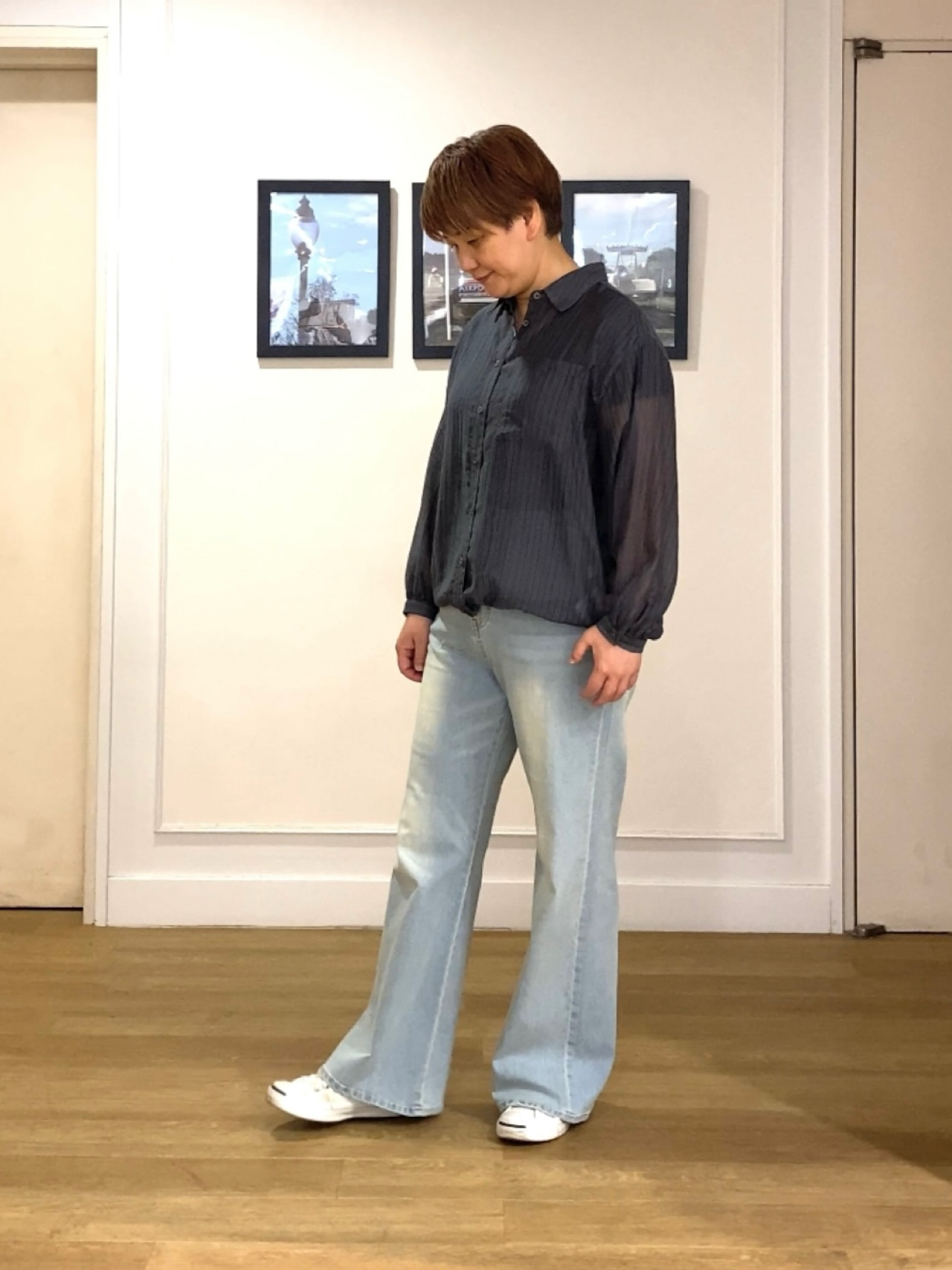 Hiroさんの「Dessin｜シアーストライプドロストシャツ」を使ったコーディネート