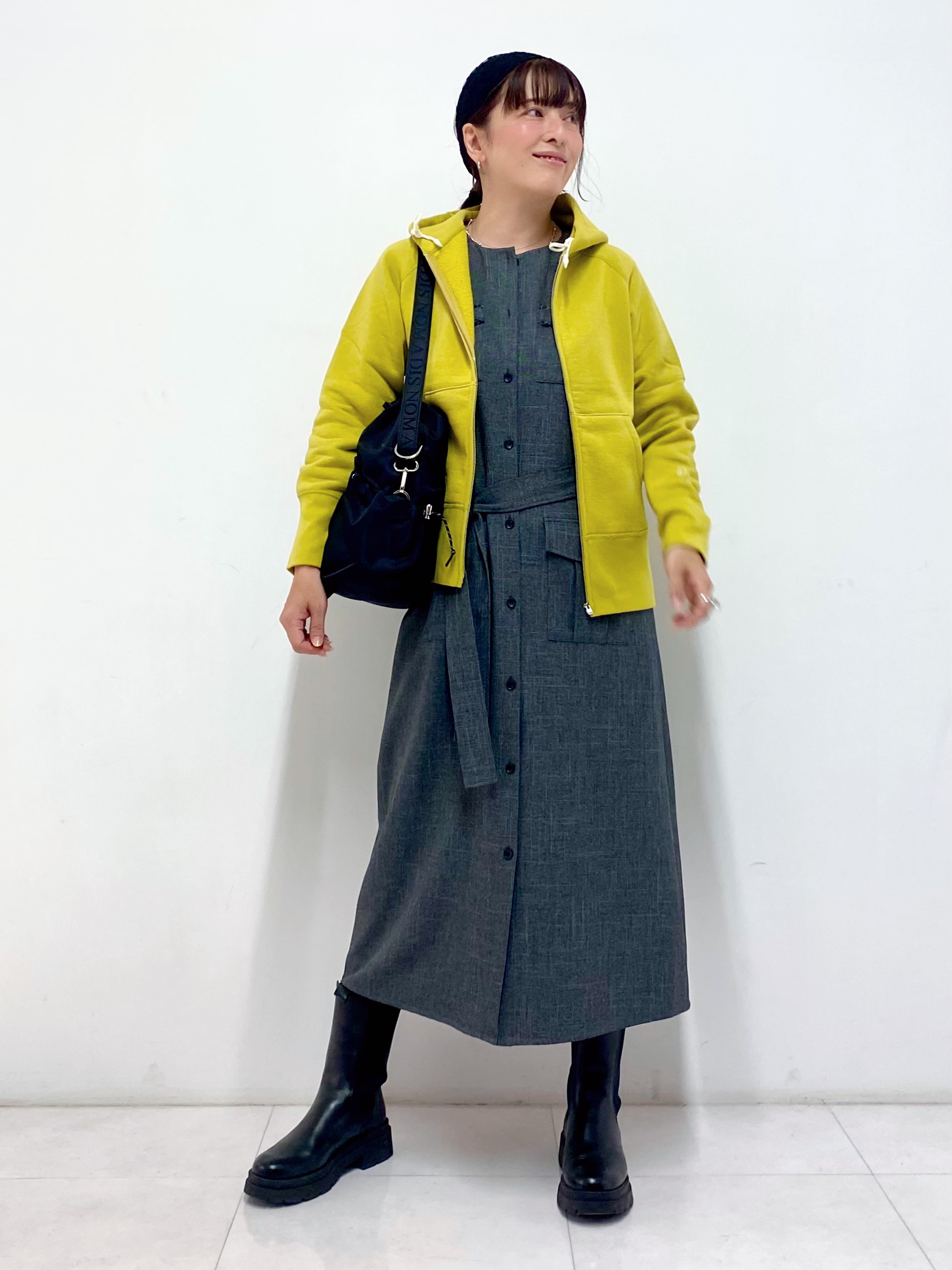 Sawaguchiさんの「DRESSTERIOR｜【ウォッシャブル】ツイードライクワンピース」を使ったコーディネート