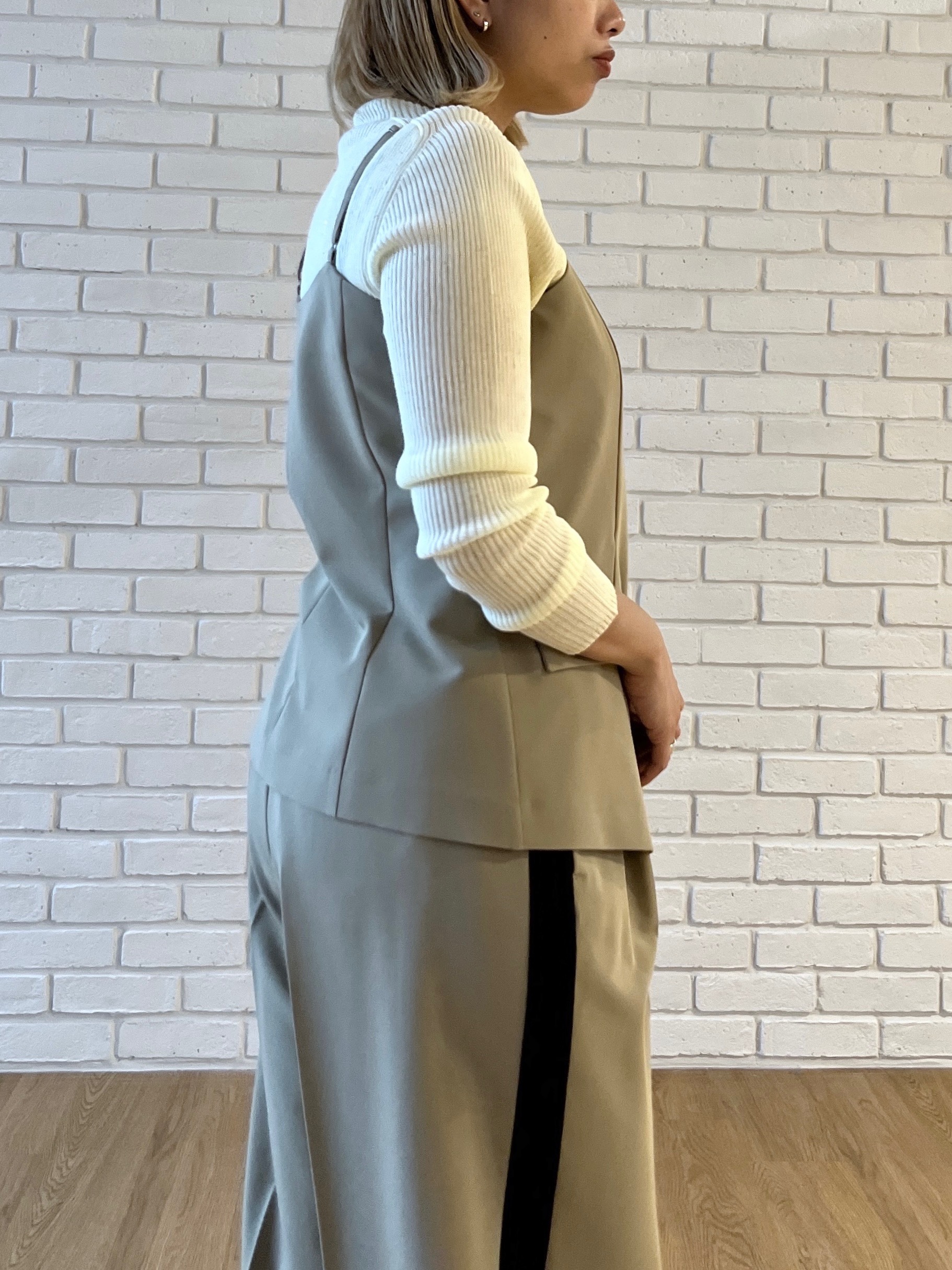 Harukaさんの「INDIVI｜Comfy Set Up｜キャミジレ【セットアップ対応／通勤／カセット服】」を使ったコーディネート