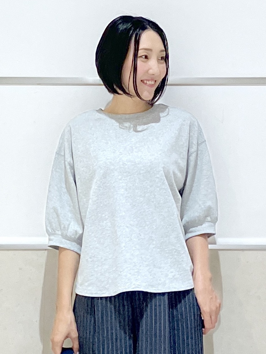 eriko さんの「Dessin｜【高レビュー/洗える/XS-L】バックヘンリーミニ裏毛 5分袖」を使ったコーディネート