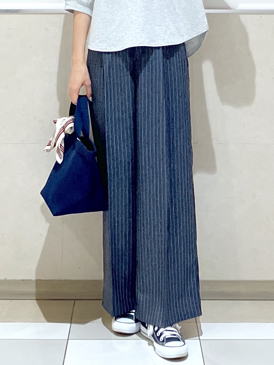 eriko さんの「Dessin｜【高レビュー/洗える/XS-L】バックヘンリーミニ裏毛 5分袖」を使ったコーディネート