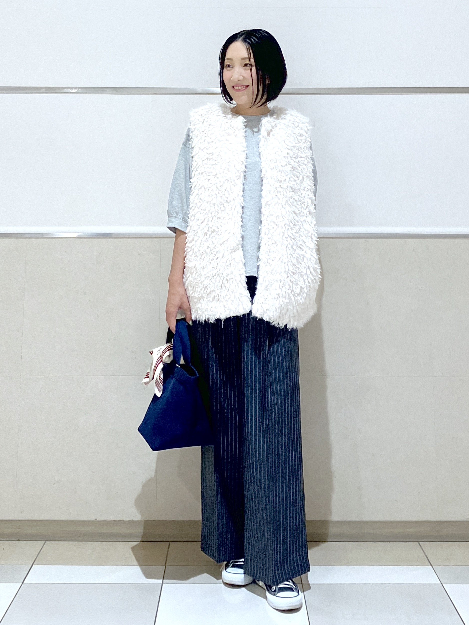 eriko さんの「Dessin｜【高レビュー/洗える/XS-L】バックヘンリーミニ裏毛 5分袖」を使ったコーディネート