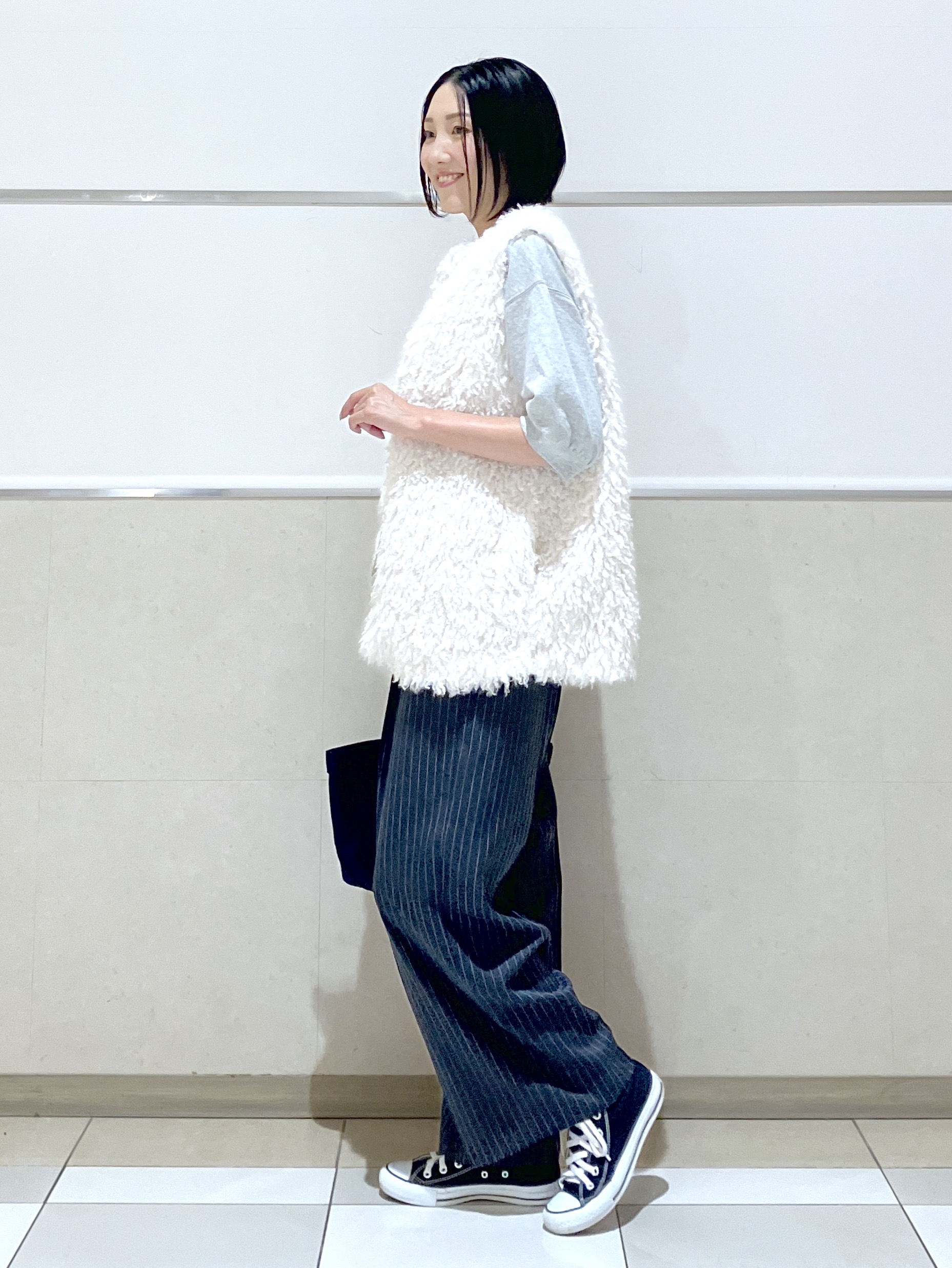 eriko さんの「Dessin｜【高レビュー/洗える/XS-L】バックヘンリーミニ裏毛 5分袖」を使ったコーディネート