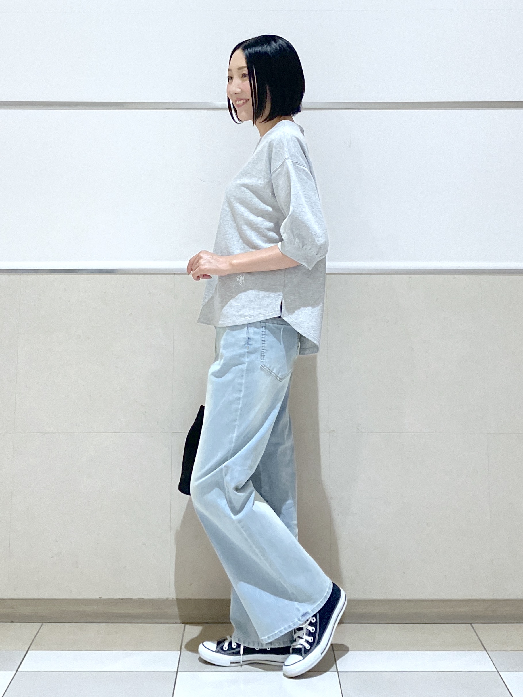eriko さんの「Dessin｜バックヘンリーカットソー5分袖」を使ったコーディネート