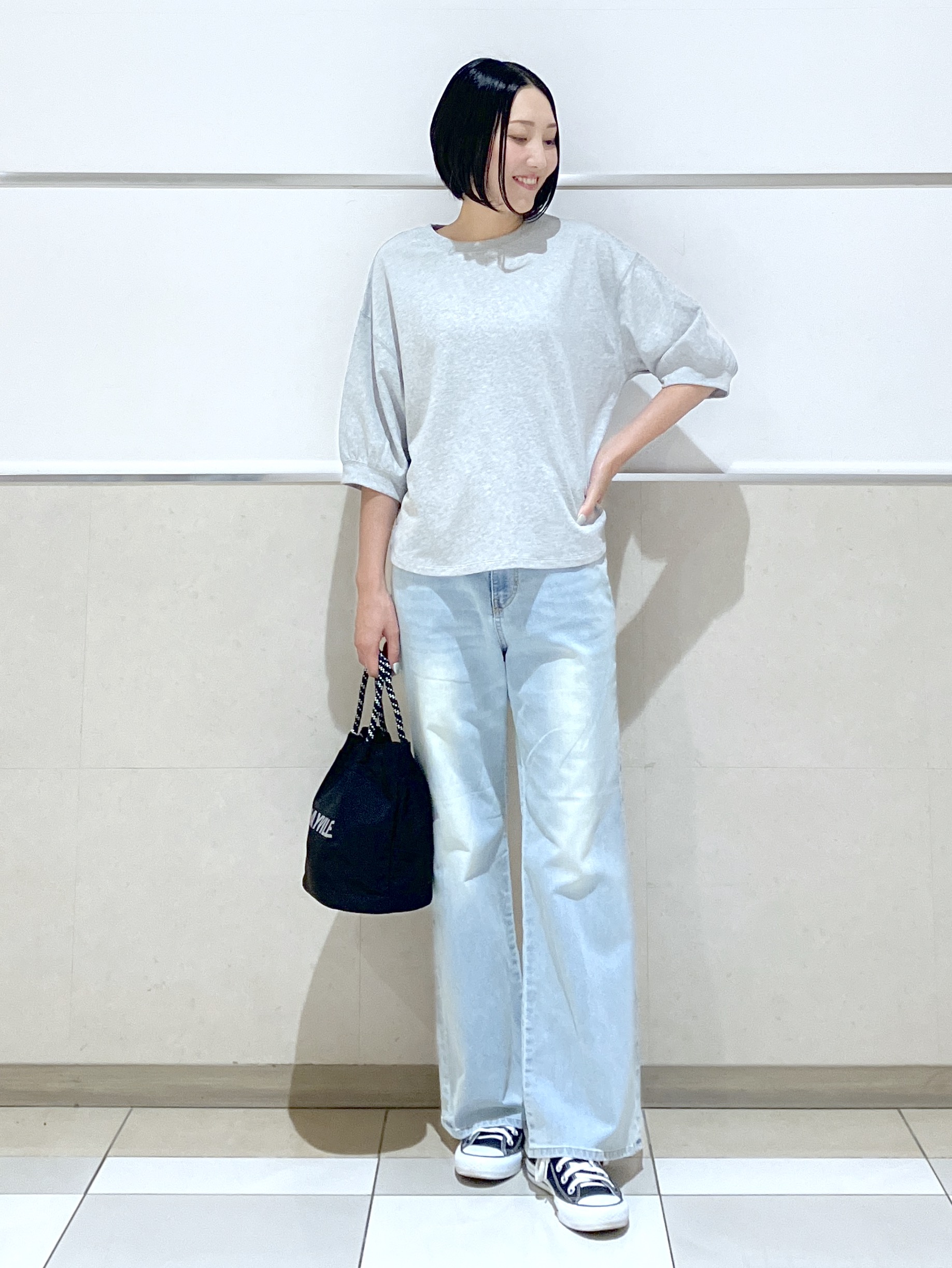 eriko さんの「Dessin｜バックヘンリーカットソー5分袖」を使ったコーディネート