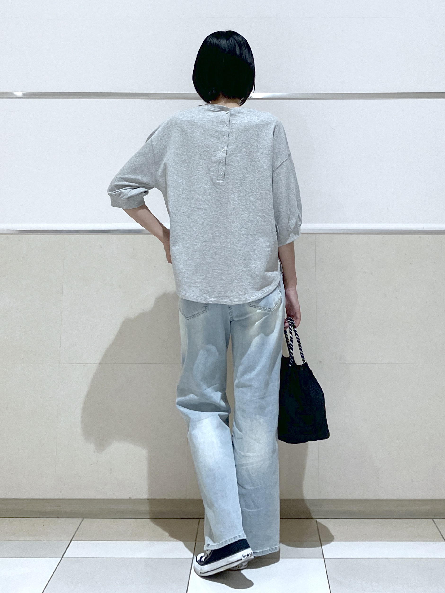 eriko さんの「Dessin｜バックヘンリーカットソー5分袖」を使ったコーディネート