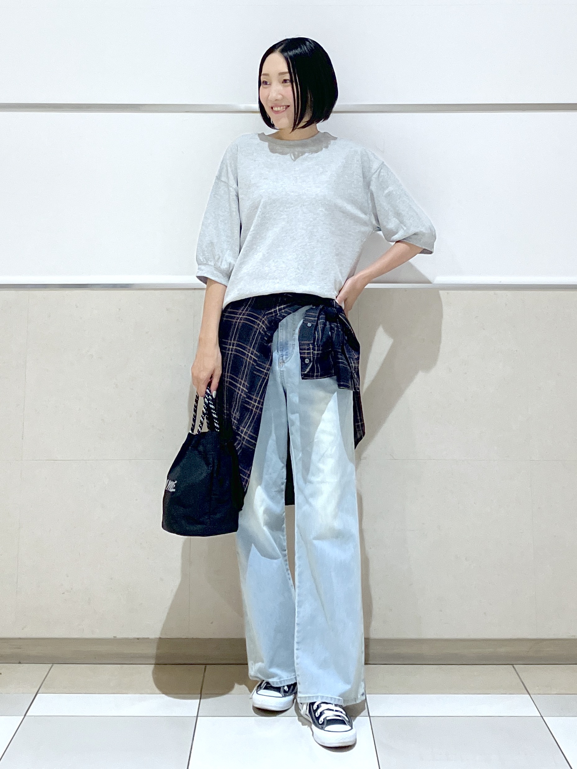 eriko さんの「Dessin｜バックヘンリーカットソー5分袖」を使ったコーディネート