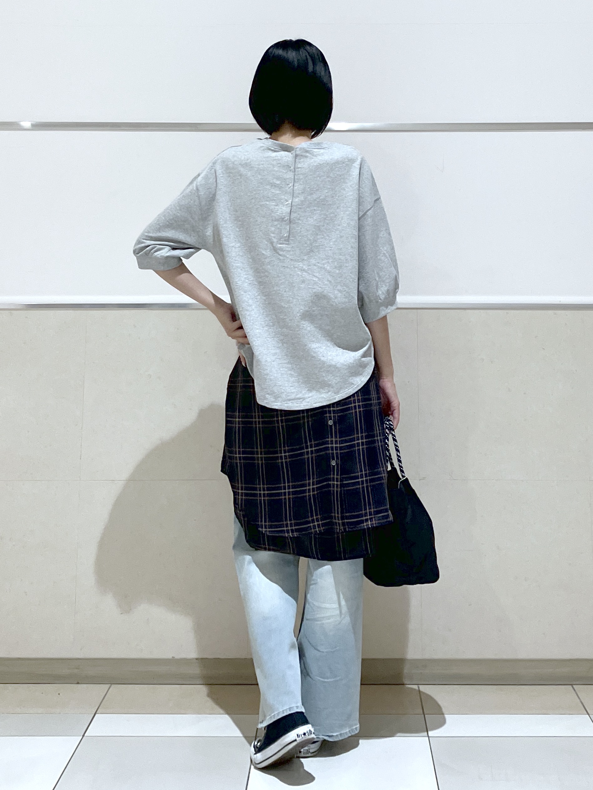 eriko さんの「Dessin｜バックヘンリーカットソー5分袖」を使ったコーディネート