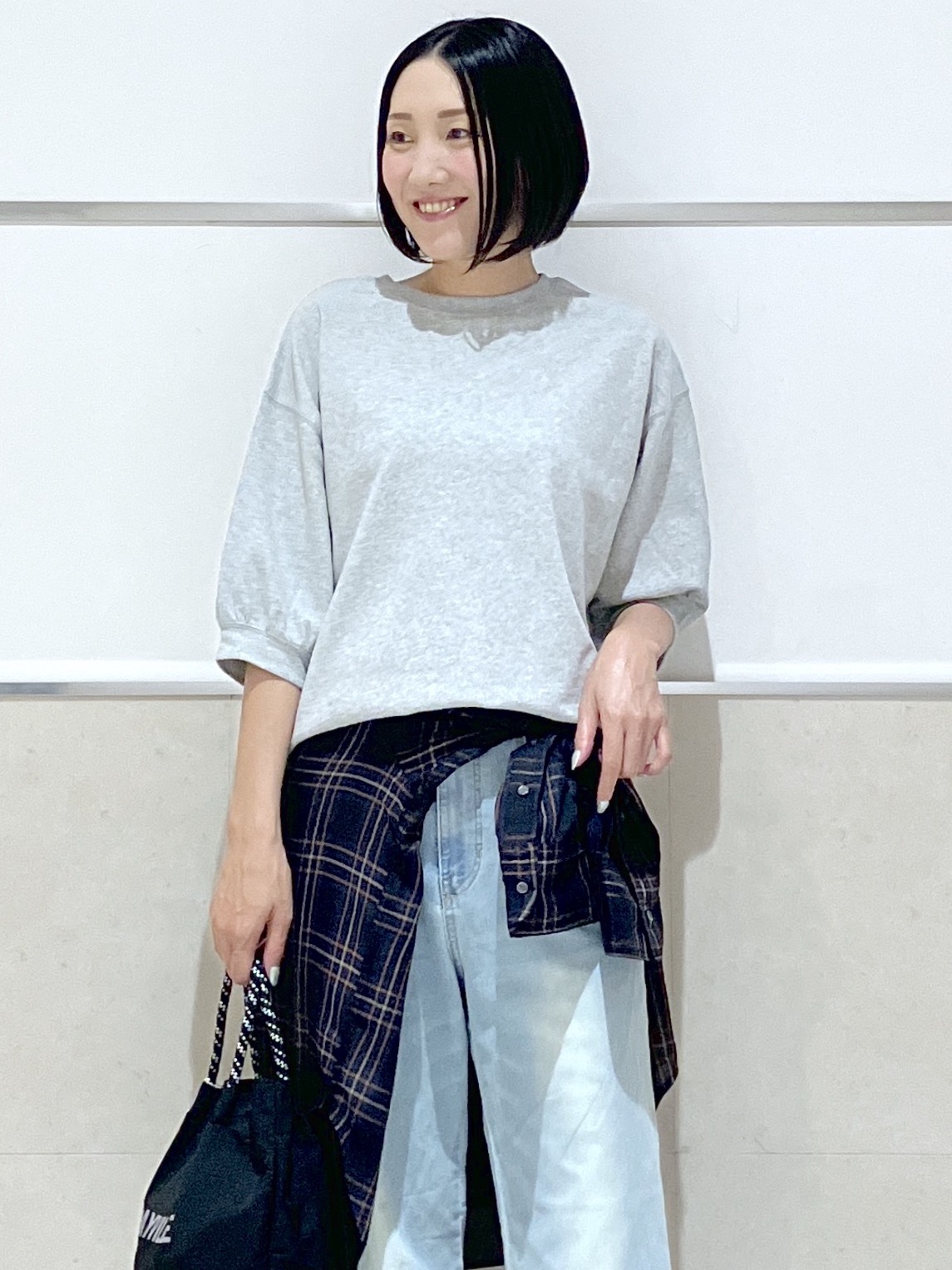 eriko さんの「Dessin｜バックヘンリーカットソー5分袖」を使ったコーディネート