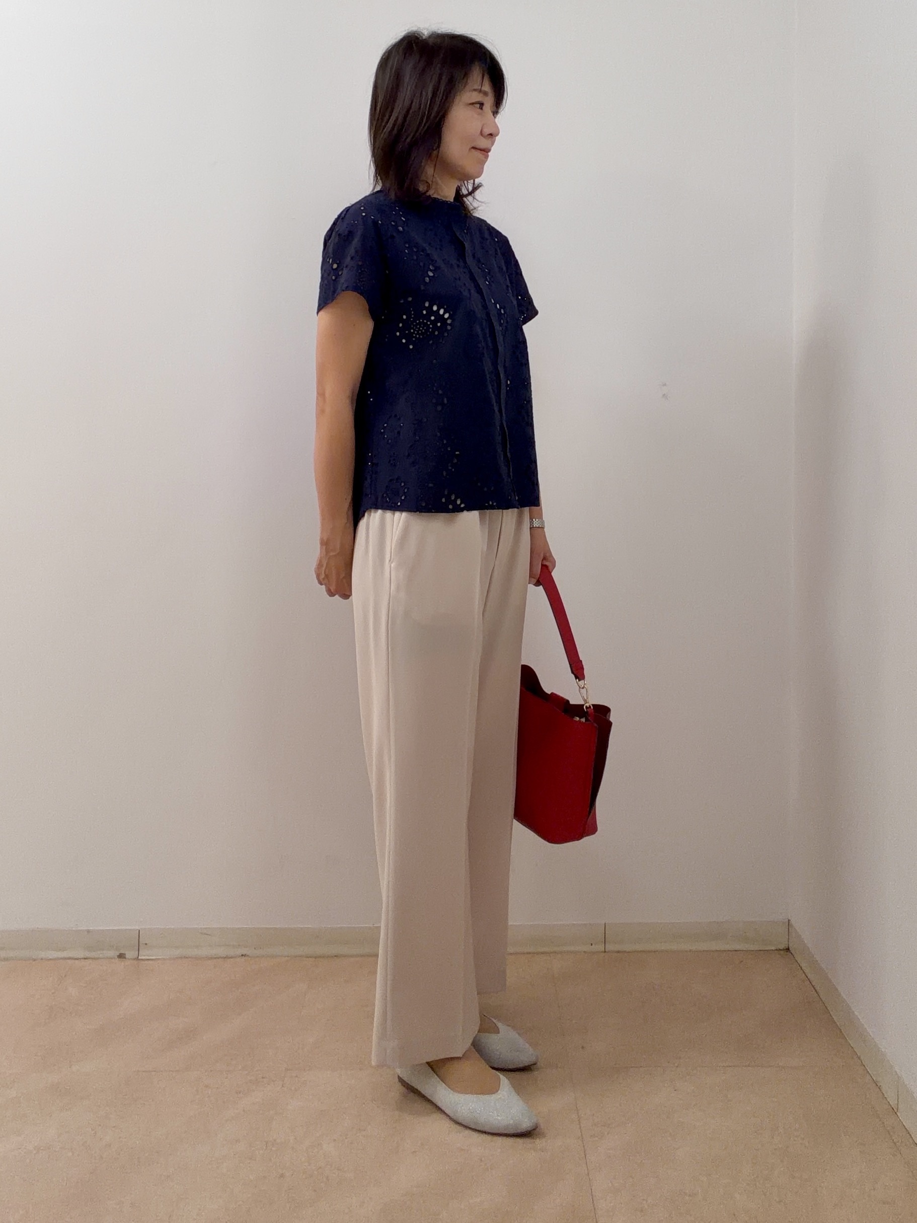 Eikoさんの「Reflect｜【通勤◎】カットワーク刺繍レース シャツブラウス」を使ったコーディネート