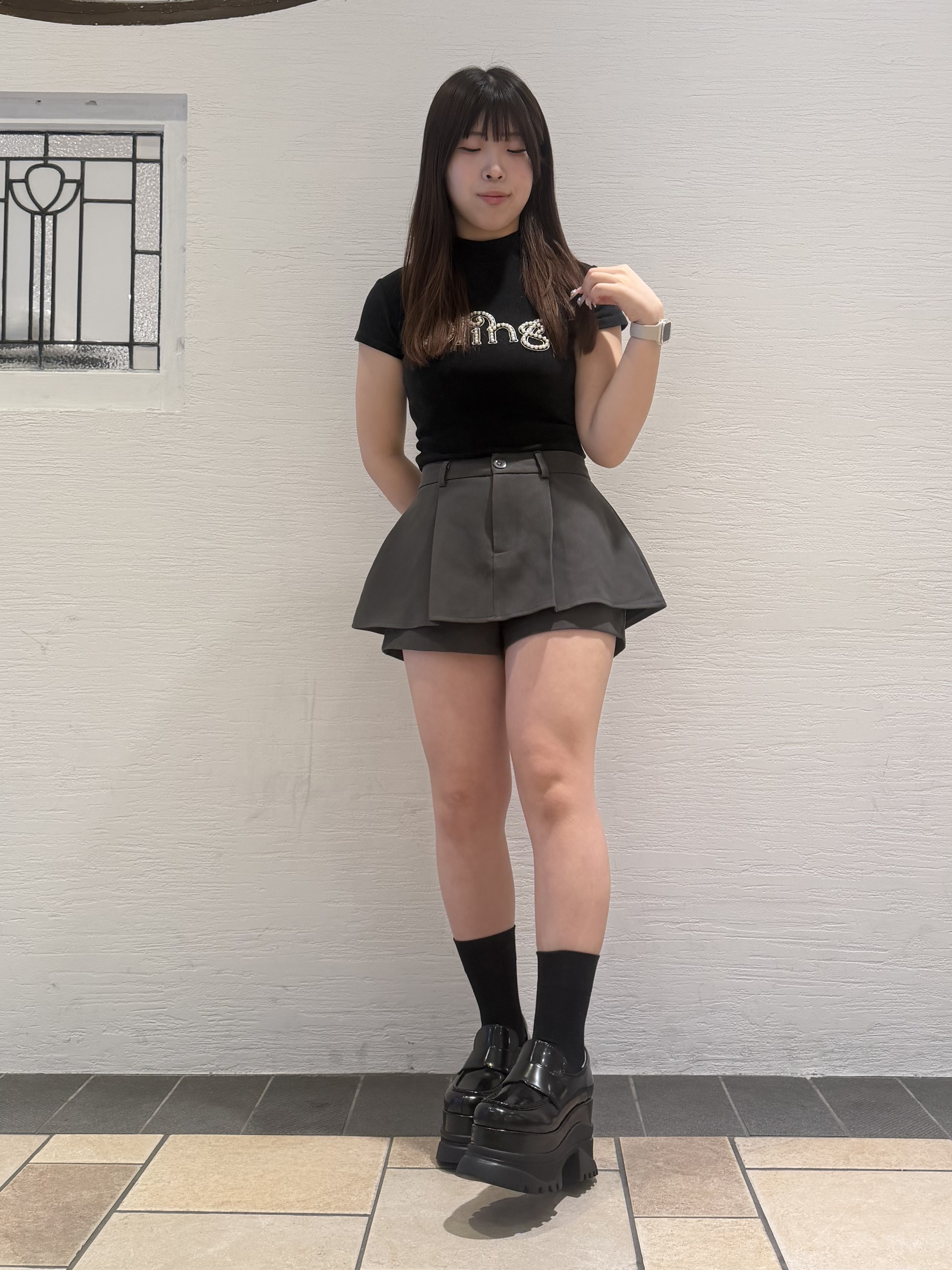 Nさんの「ESPERANZA｜プラットフォームローファー」を使ったコーディネート