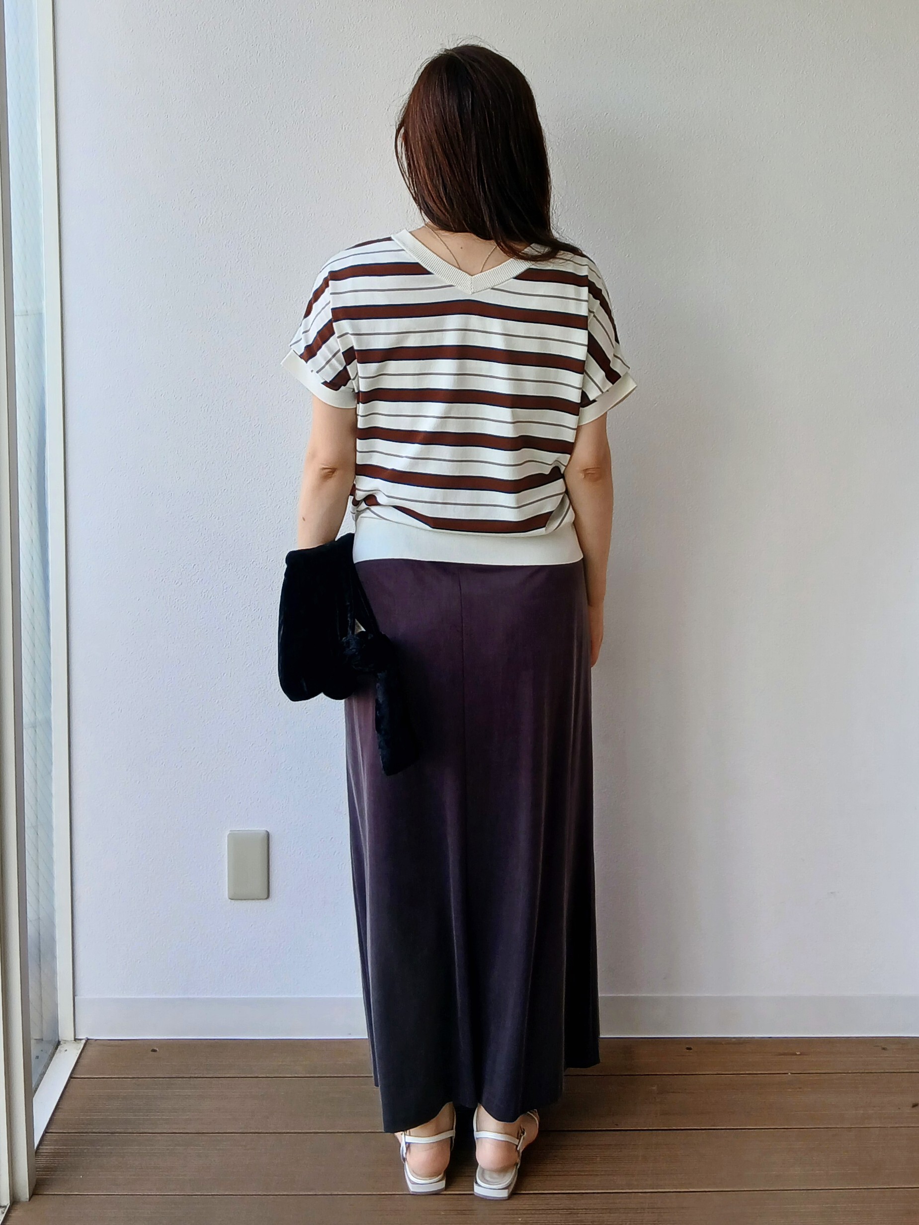 なみきさんの「UNTITLED｜【肌に張りつきにくい/前後2WAY】ドライタッチコットンプルオーバー」を使ったコーディネート