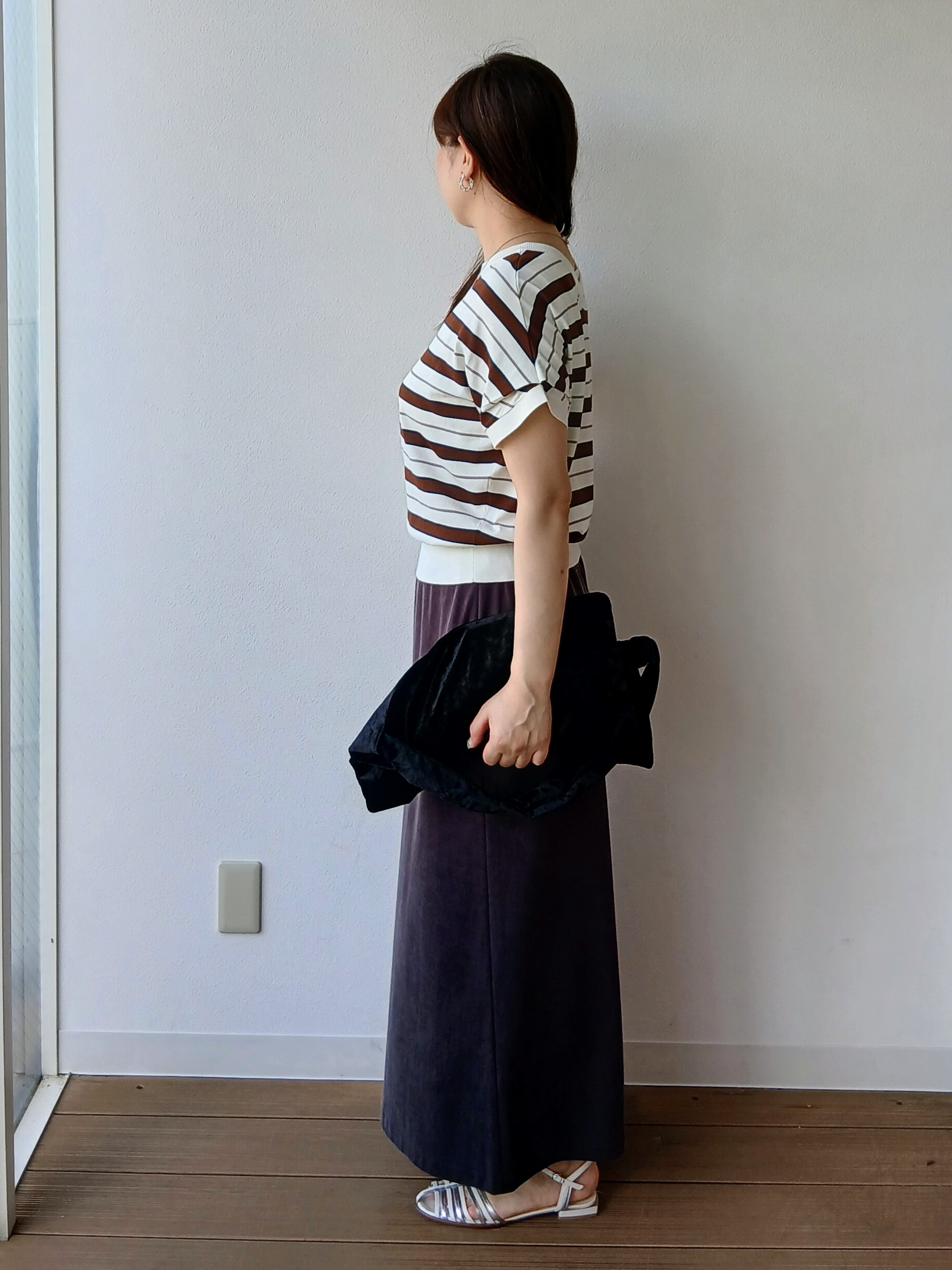 なみきさんの「UNTITLED｜【肌に張りつきにくい/前後2WAY】ドライタッチコットンプルオーバー」を使ったコーディネート