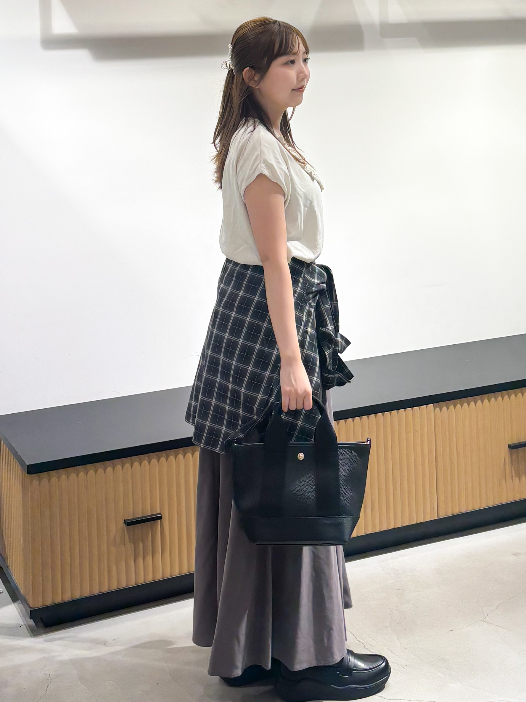 もとさんの「OPAQUE.CLIP｜チェック柄シャツ【洗濯機OK】」を使ったコーディネート