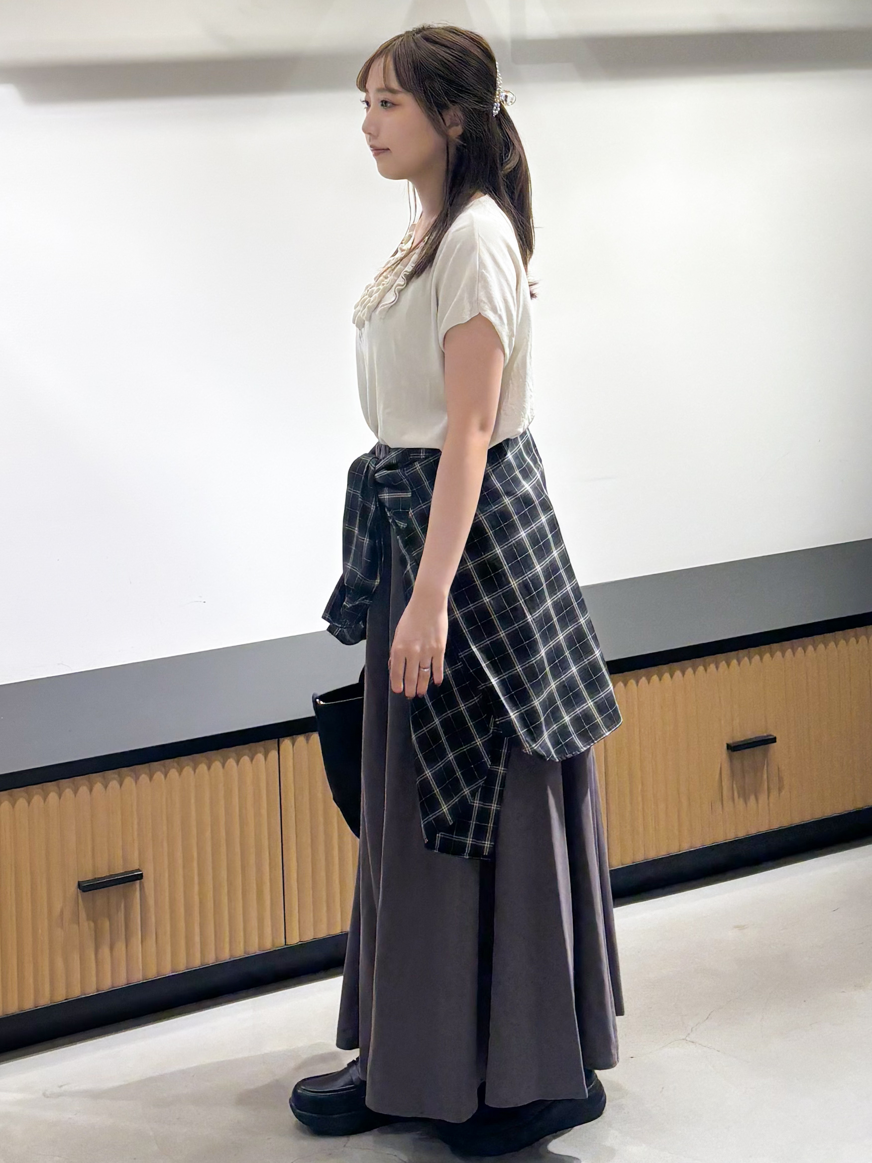 もとさんの「OPAQUE.CLIP｜チェック柄シャツ【洗濯機OK】」を使ったコーディネート